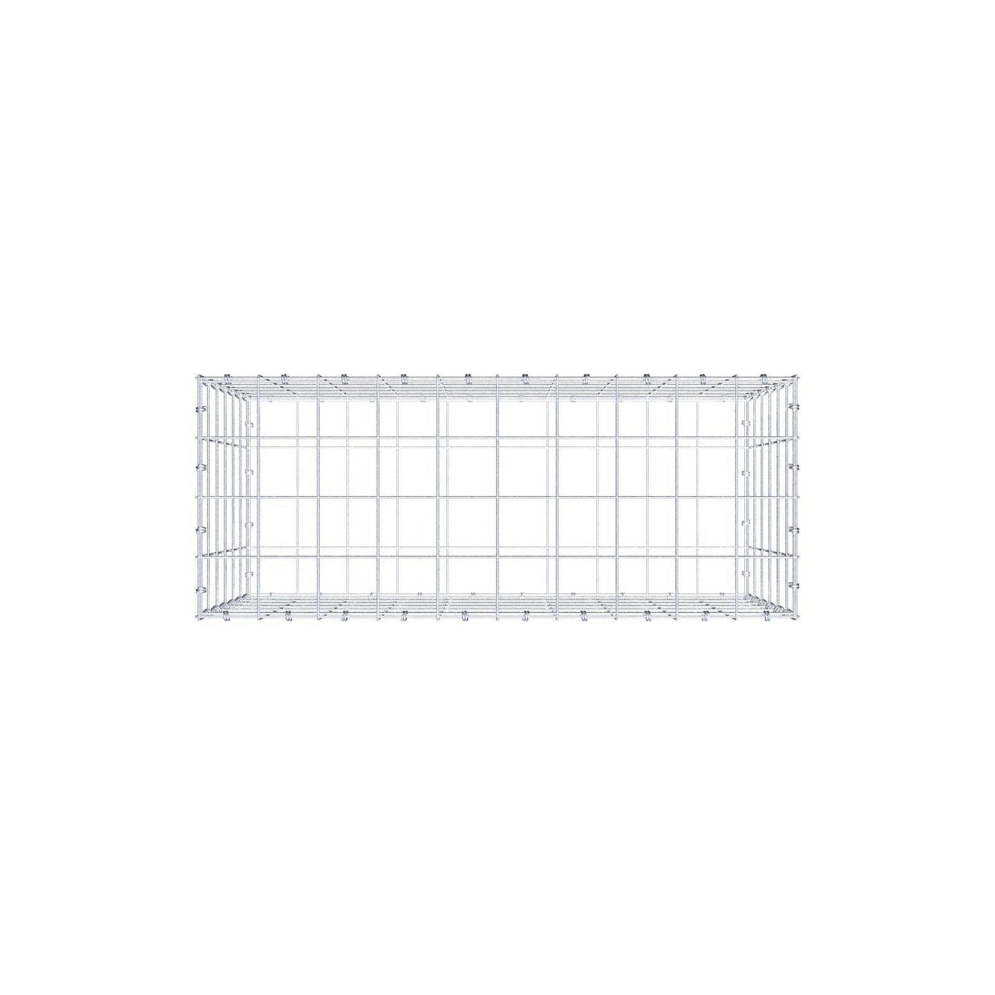 Gabion 100 cm x 60 cm x 40 cm (L x H x D), maskestørrelse 10 x 10 cm, spiralring