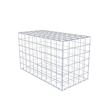 Gabion 100 cm x 60 cm x 50 cm (L x H x P), mailles 10 x 10 cm, anneau en spirale