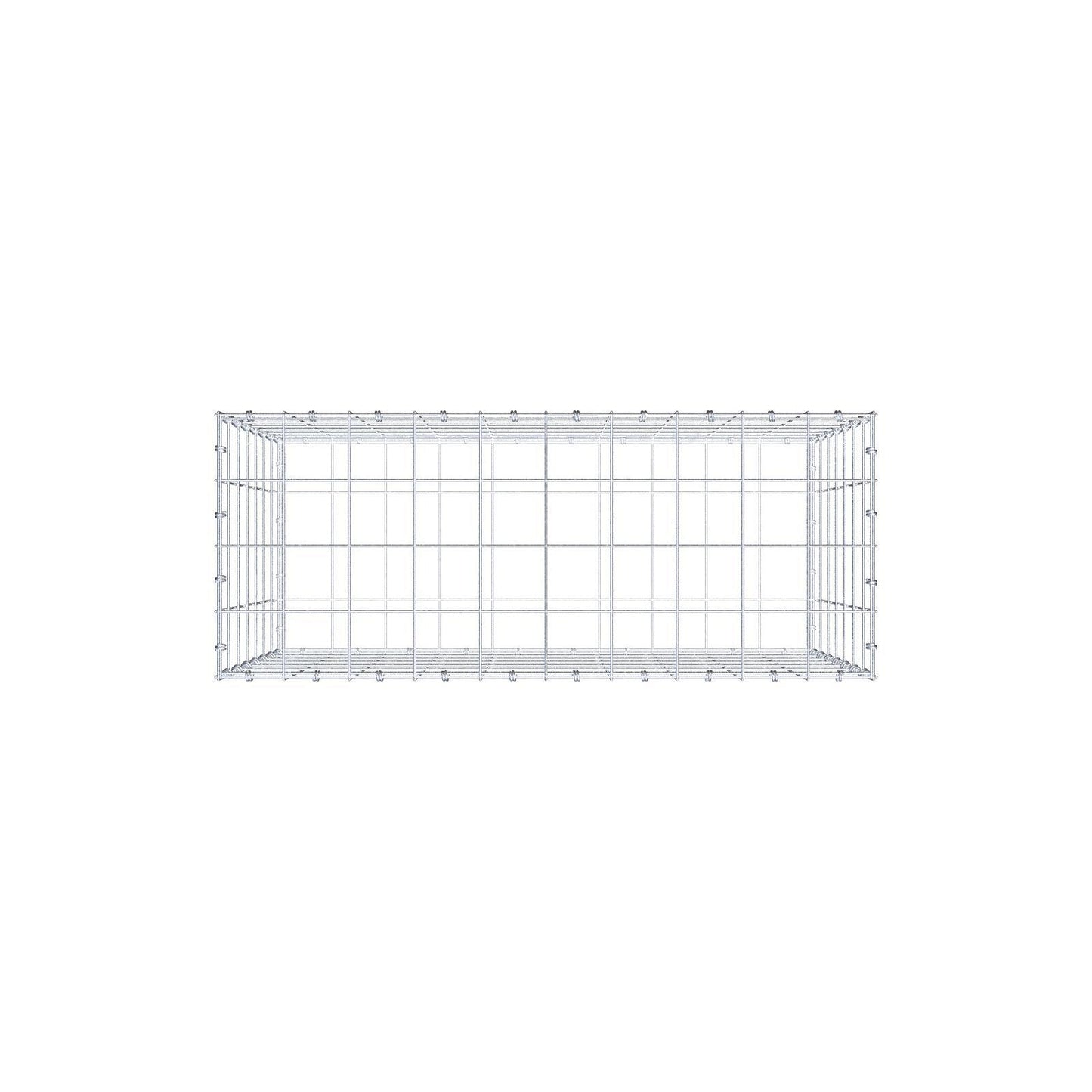 Gabion 100 cm x 70 cm x 40 cm (L x H x P), mailles 10 x 10 cm, anneau en spirale