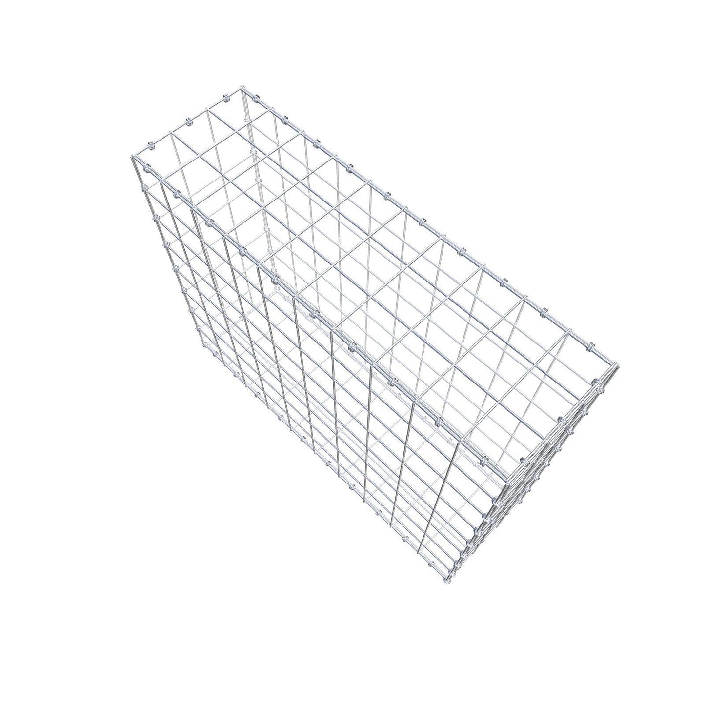 Gabion 100 cm x 80 cm x 30 cm (L x H x D), maskestørrelse 10 x 10 cm, spiralring