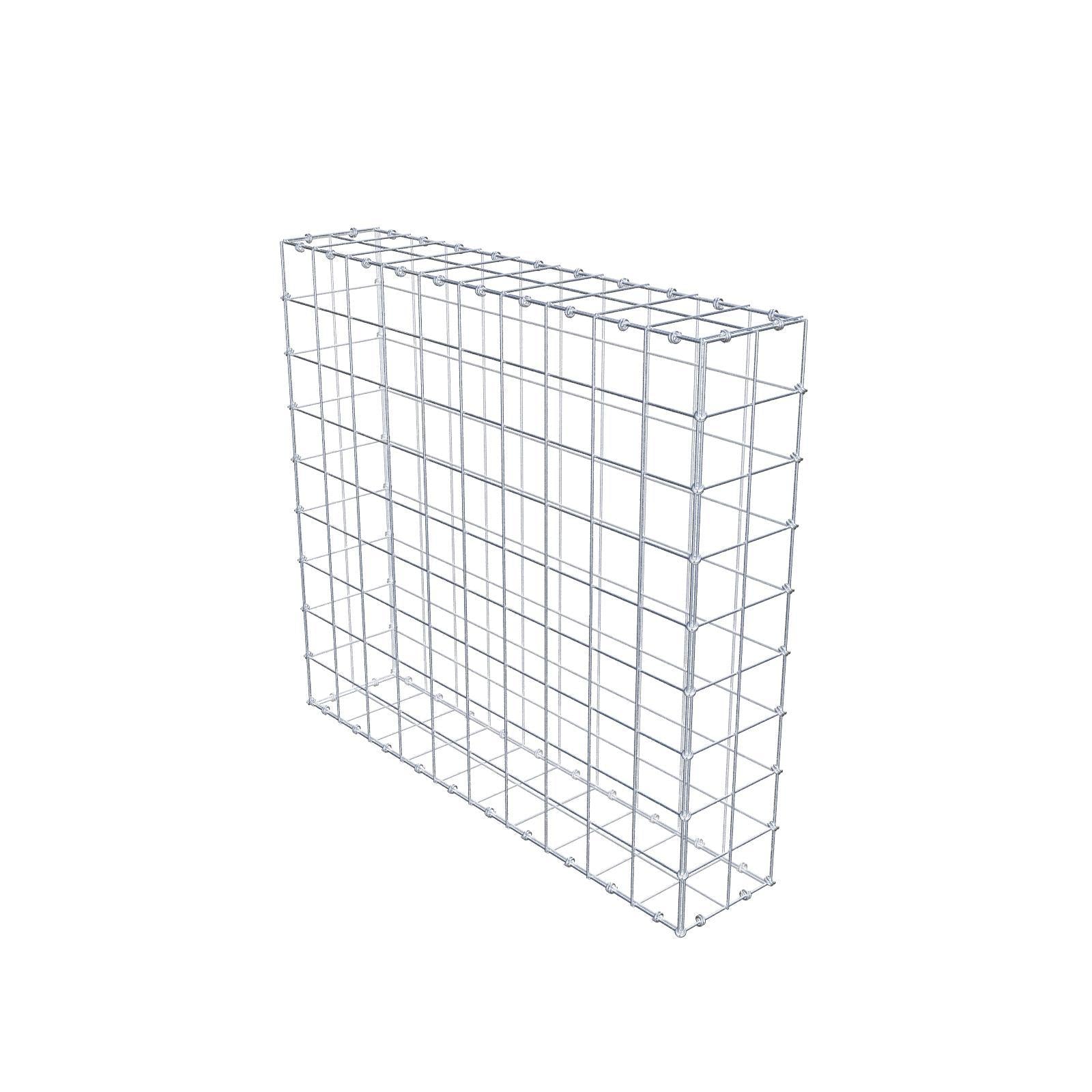 Gabion 100 cm x 90 cm x 20 cm (L x H x D), maskstorlek 10 x 10 cm, spiralring