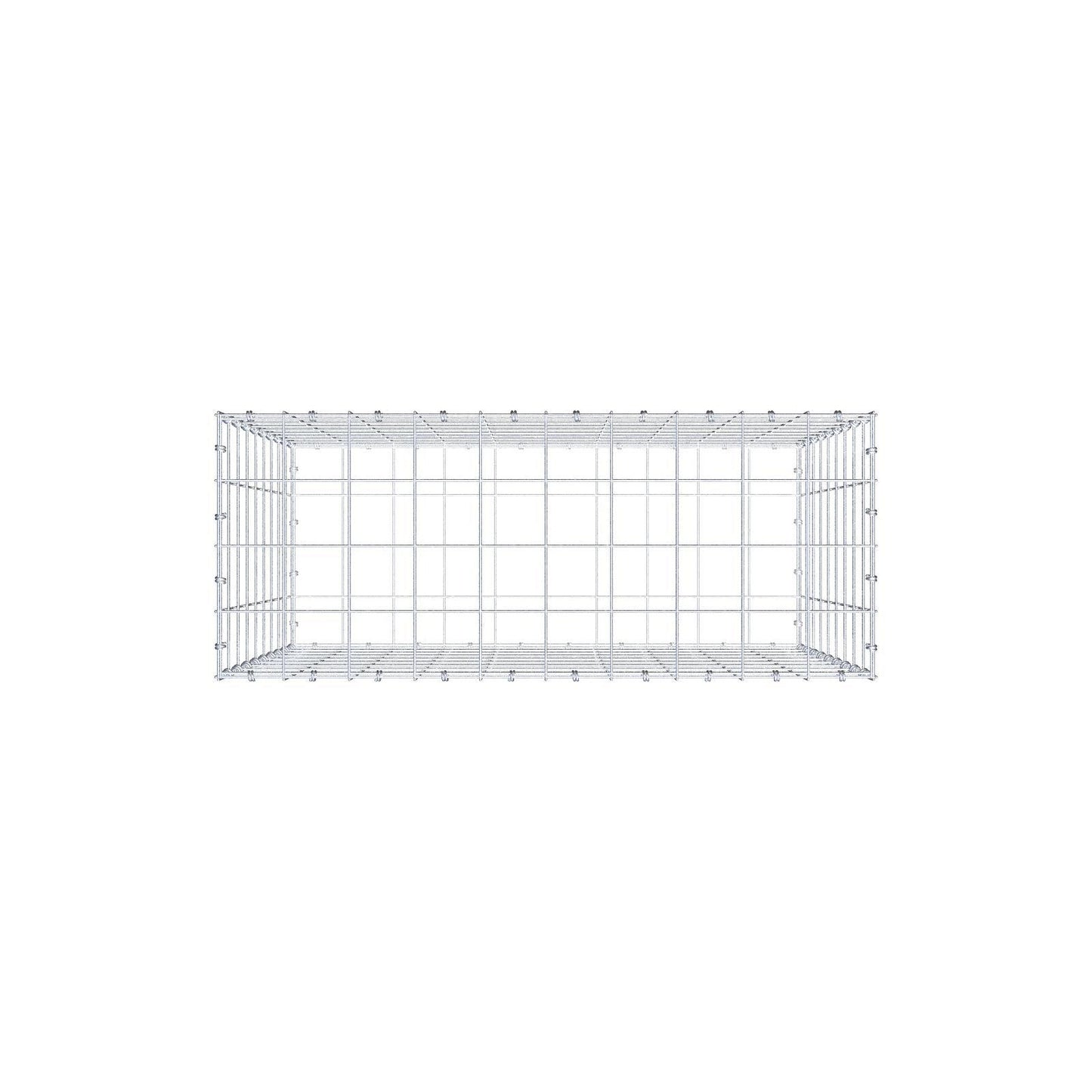 Gabion 100 cm x 90 cm x 40 cm (L x H x P), mailles 10 x 10 cm, anneau en spirale