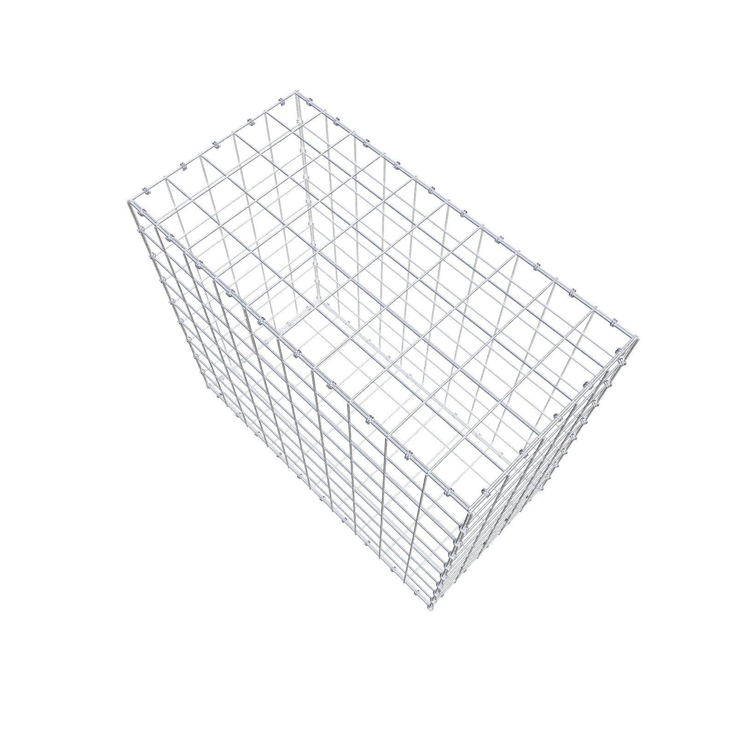 Gabion 100 cm x 90 cm x 50 cm (L x H x D), mesh size 10 x 10 cm, spiral ring