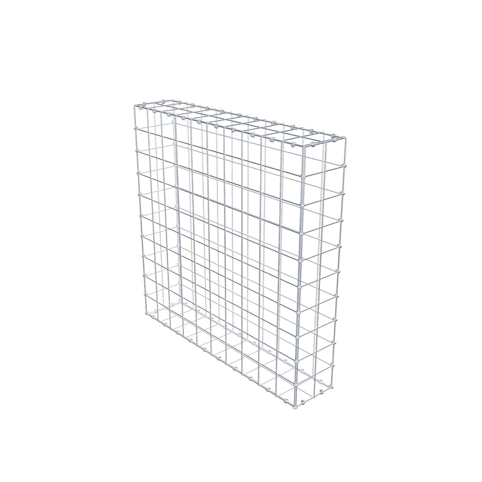 Gabion 100 cm x 100 cm x 20 cm (L x H x D), mesh size 10 x 10 cm, spiral ring