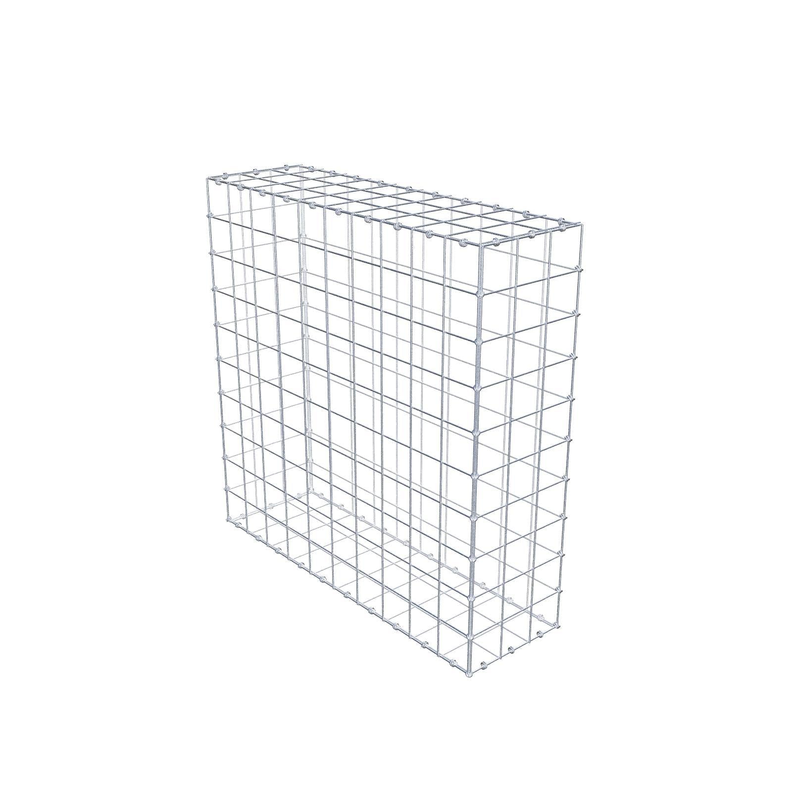Gabion 100 cm x 100 cm x 30 cm (L x H x D), mesh size 10 x 10 cm, spiral ring