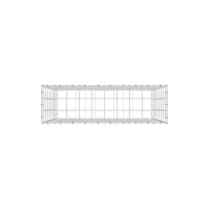 Gabione 100 cm x 100 cm x 30 cm (L x H x T), Maschenweite 10 x 10 cm, Spiralring