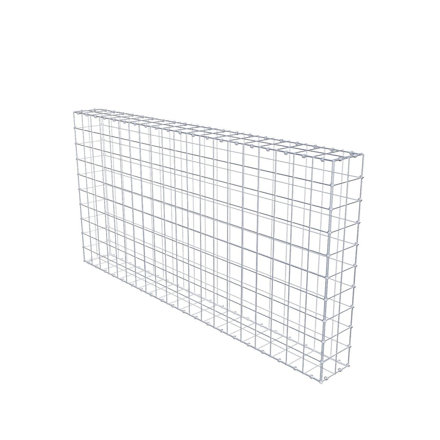 Gabion 200 cm x 100 cm x 20 cm (L x H x D), maskstorlek 10 x 10 cm, spiralring