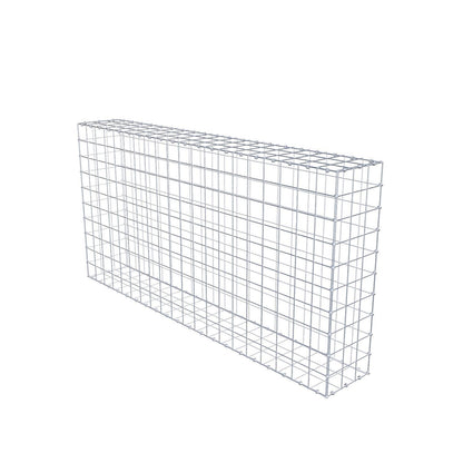 Gabion 200 cm x 100 cm x 30 cm (L x H x D), maskestørrelse 10 x 10 cm, spiralring