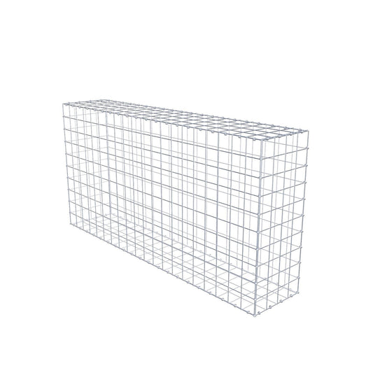 Gabion 200 cm x 100 cm x 40 cm (L x H x D), maskstorlek 10 x 10 cm, spiralring