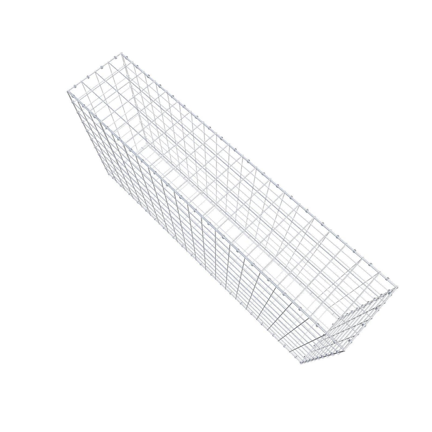 Gabion 200 cm x 100 cm x 40 cm (L x H x P), mailles 10 x 10 cm, anneau en spirale