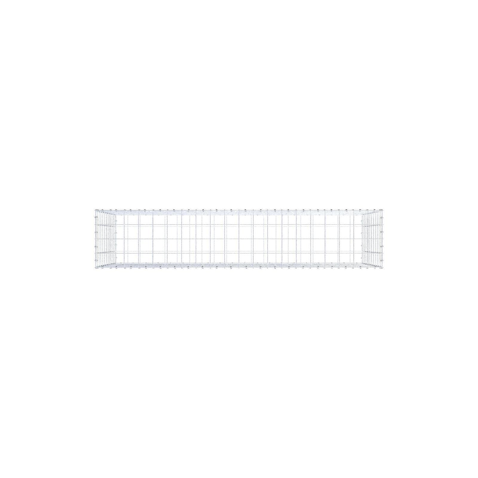 Gabion 200 cm x 100 cm x 40 cm (L x H x P), mailles 10 x 10 cm, anneau en spirale