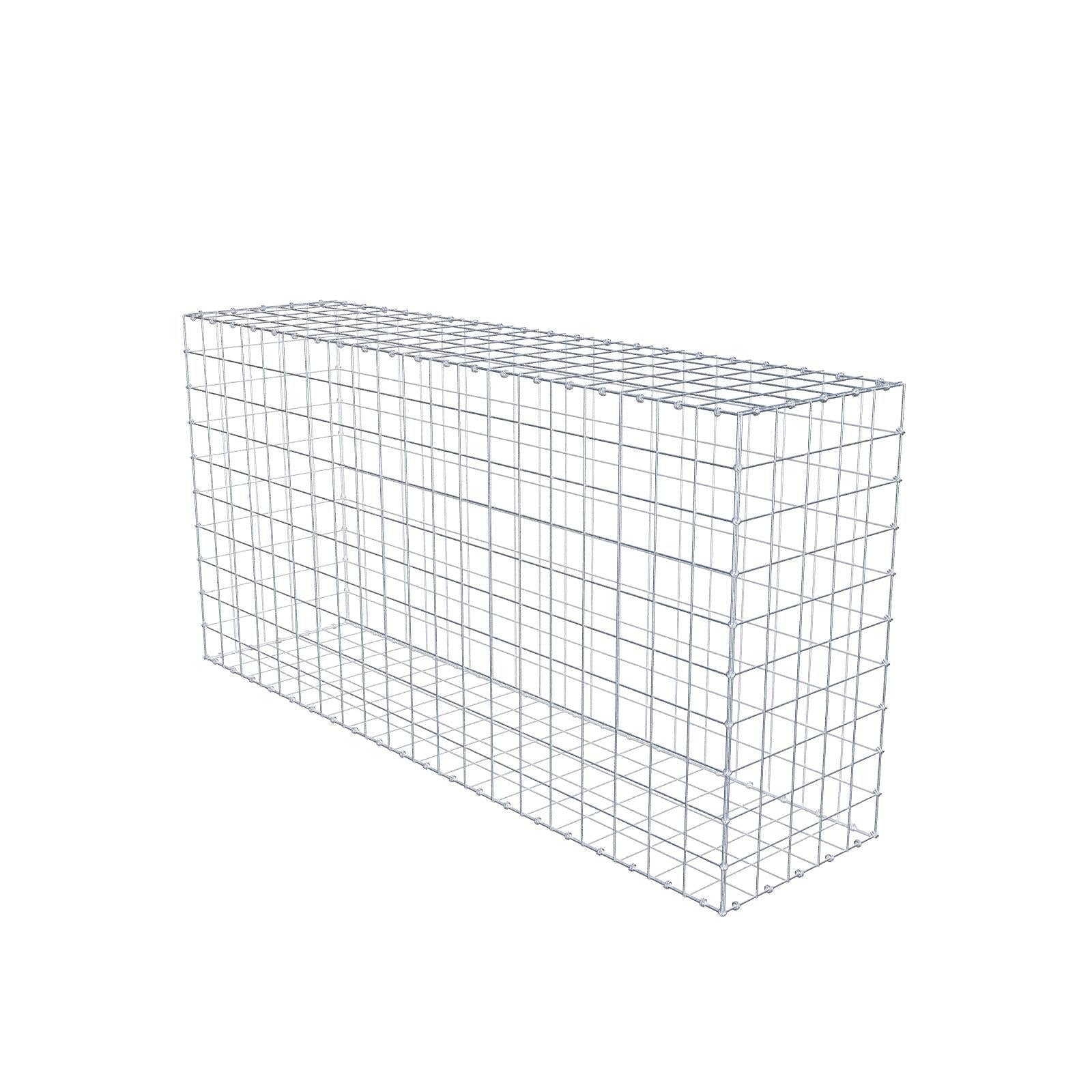 Gabion 200 cm x 100 cm x 50 cm (L x H x P), mailles 10 x 10 cm, anneau en spirale