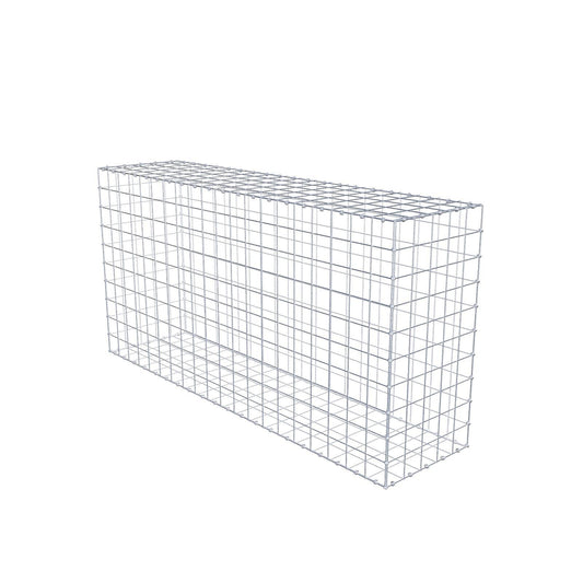 Gabion 200 cm x 100 cm x 50 cm (L x H x D), maskstorlek 10 x 10 cm, spiralring
