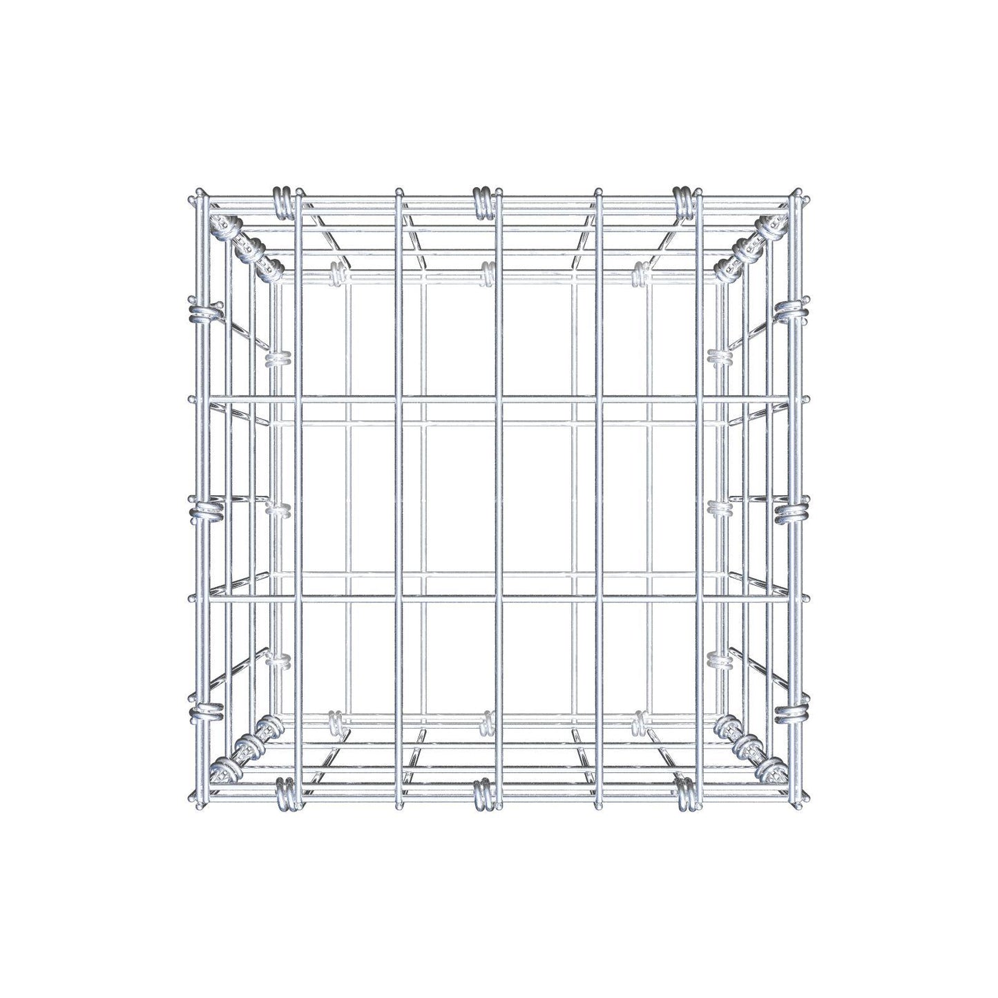 Gabione 30 cm x 30 cm x 30 cm (L x H x T), Maschenweite 5 x 10 cm, Spiralring