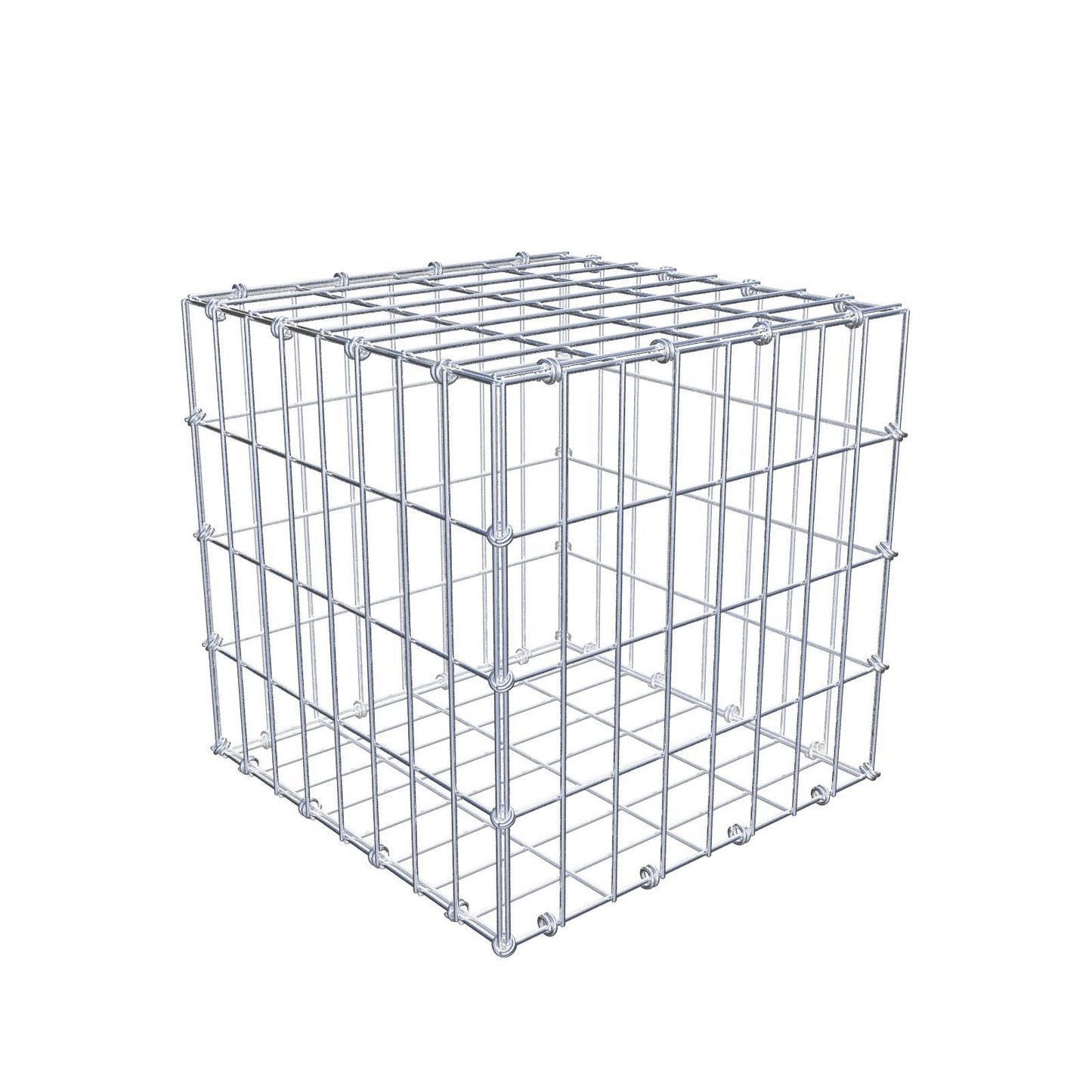 Gabion 40 cm x 40 cm x 40 cm (L x H x P), mailles 5 x 10 cm, anneau en spirale