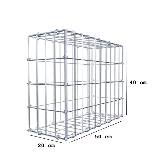 Gabion 50 cm x 40 cm x 20 cm (L x H x P), mailles 5 x 10 cm, anneau en spirale