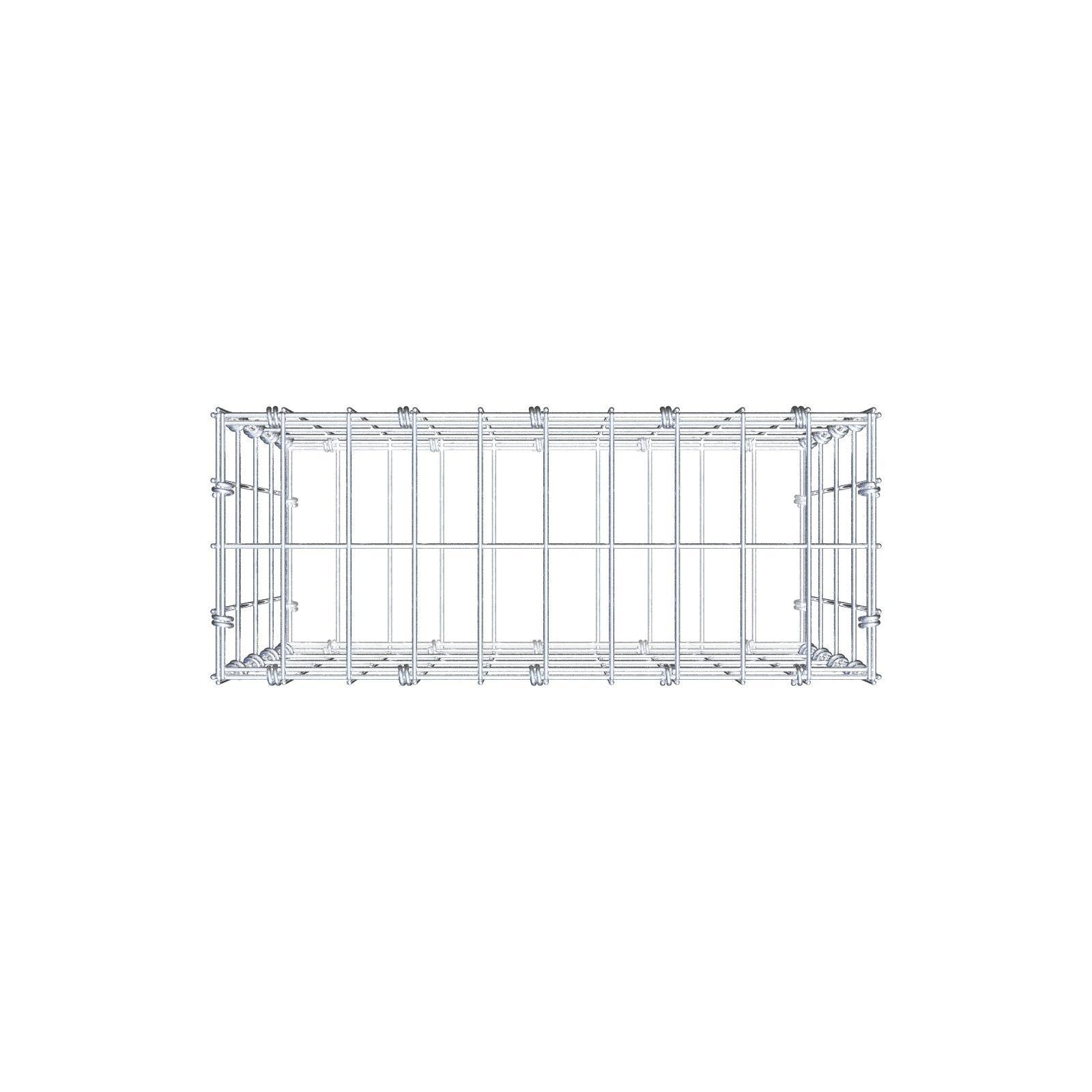 Gabbione 50 cm x 40 cm x 20 cm (L x H x P), maglia 5 x 10 cm, anello a spirale