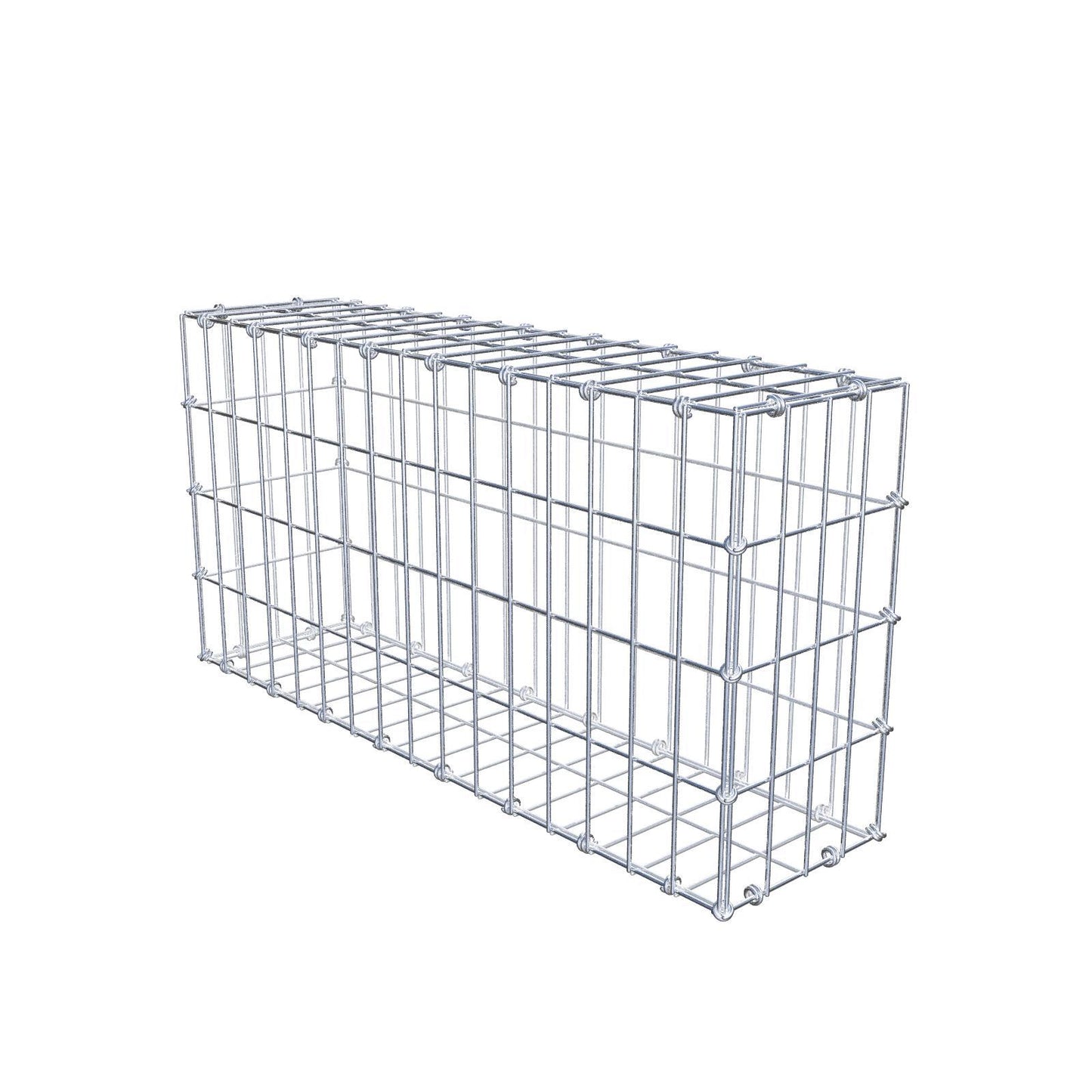 Gabion 80 cm x 40 cm x 20 cm (L x H x D), mesh size 5 x 10 cm, spiral ring