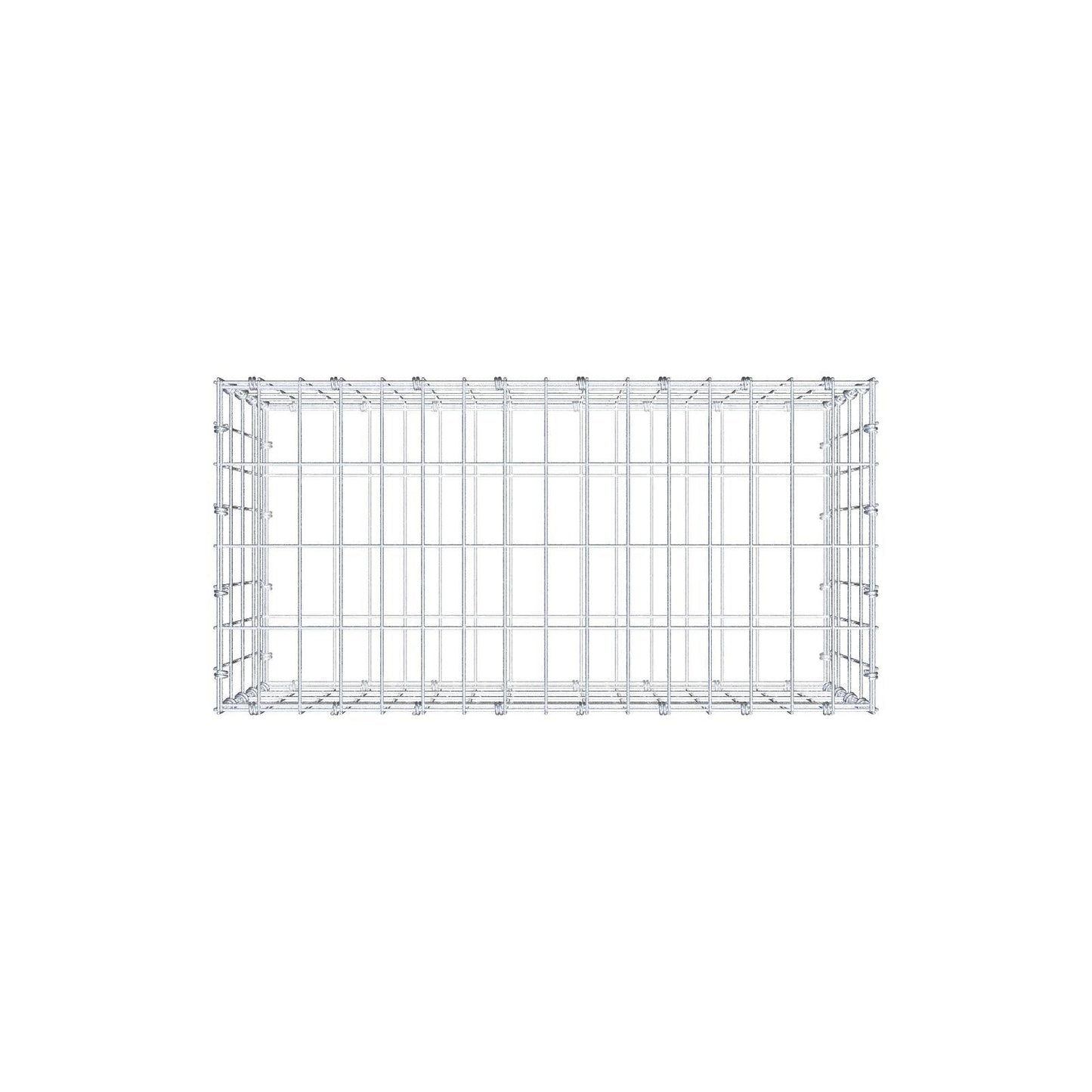 Schanskorf 80 cm x 40 cm x 40 cm (L x H x D), maaswijdte 5 x 10 cm, spiraalring