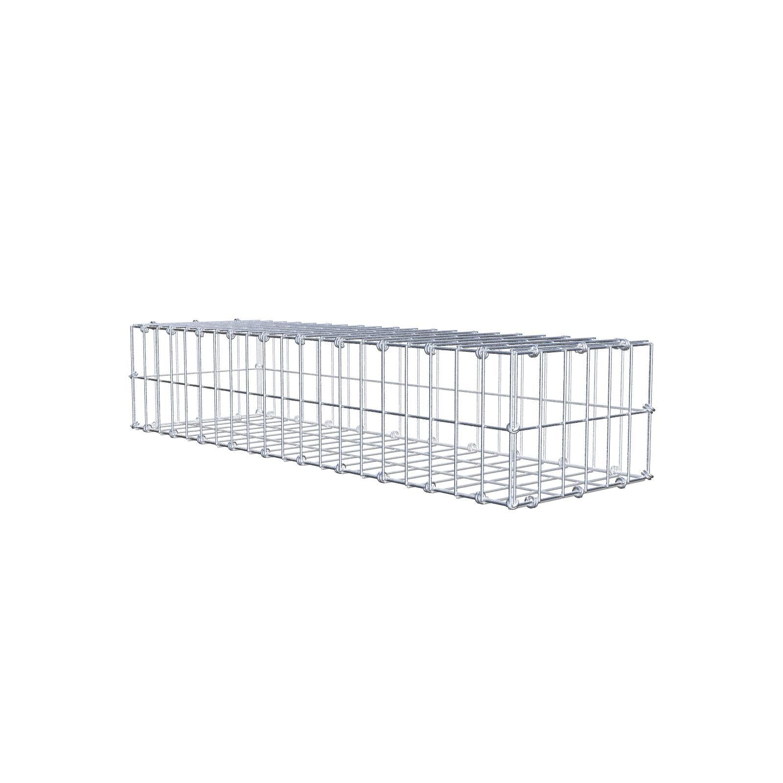Gabion 100 cm x 20 cm x 30 cm (L x H x D), maskestørrelse 5 x 10 cm, spiralring