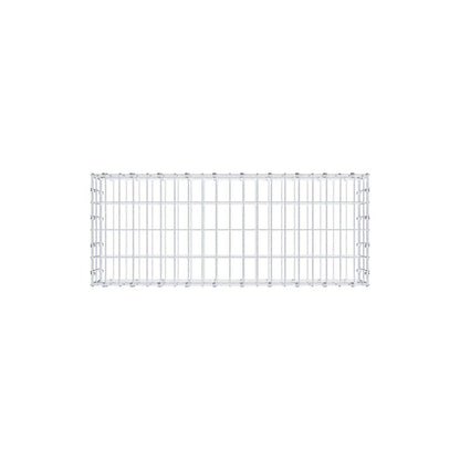 Gavión 100 cm x 20 cm x 40 cm (L x A x P), luz de malla 5 x 10 cm, anillo en espiral