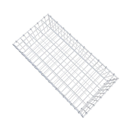 Gabion 100 cm x 30 cm x 50 cm (L x H x D), maskestørrelse 5 x 10 cm, spiralring