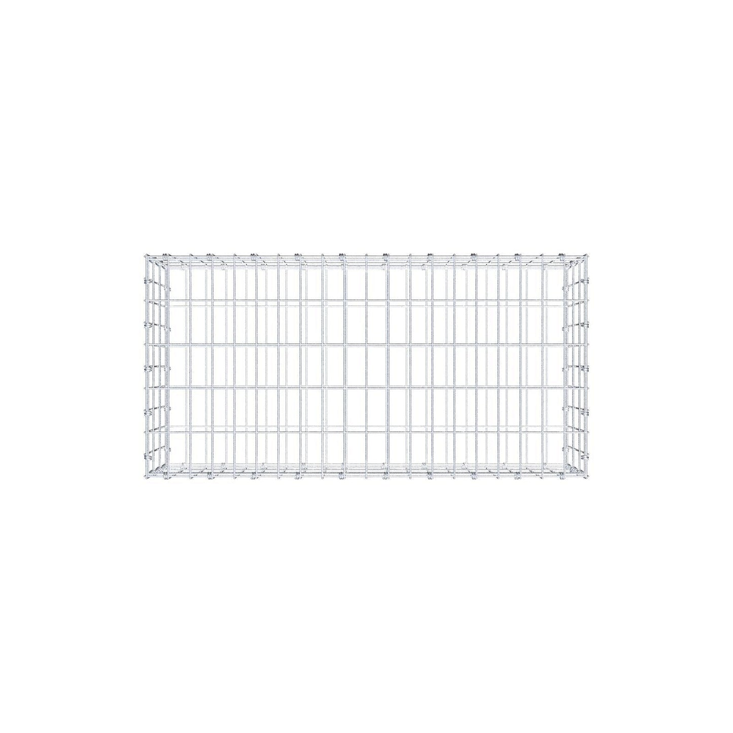 Gabion 100 cm x 30 cm x 50 cm (L x H x D), maskestørrelse 5 x 10 cm, spiralring