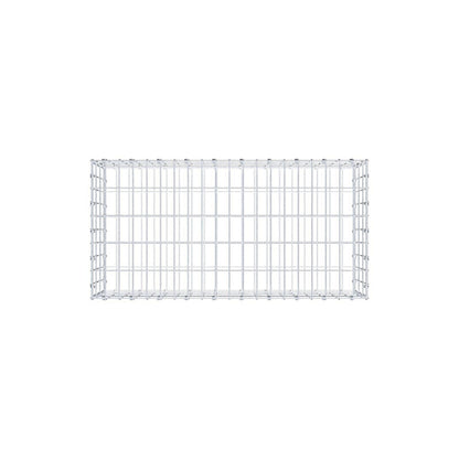 Gabion 100 cm x 30 cm x 50 cm (L x H x D), maskestørrelse 5 x 10 cm, spiralring