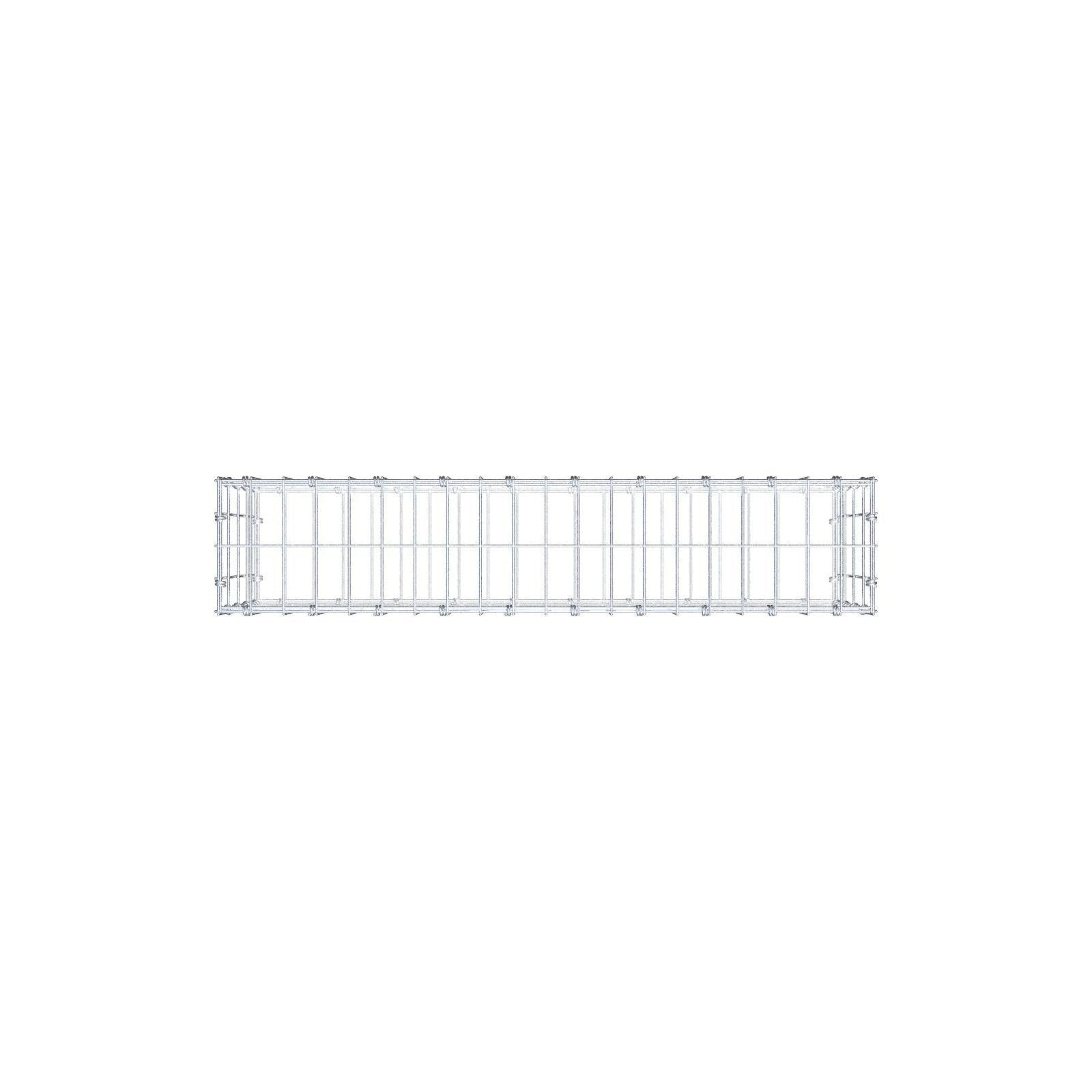 Gabion 100 cm x 40 cm x 20 cm (L x H x P), mailles 5 x 10 cm, anneau en spirale