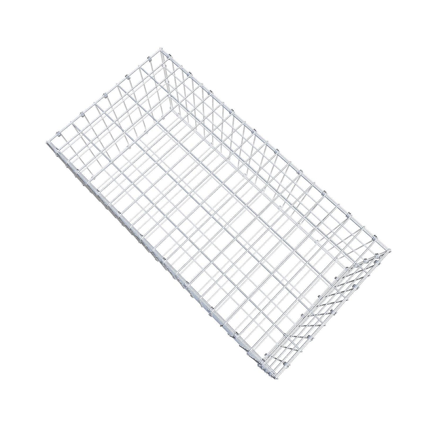 Gavión 100 cm x 40 cm x 50 cm (L x A x P), luz de malla 5 x 10 cm, anillo en espiral