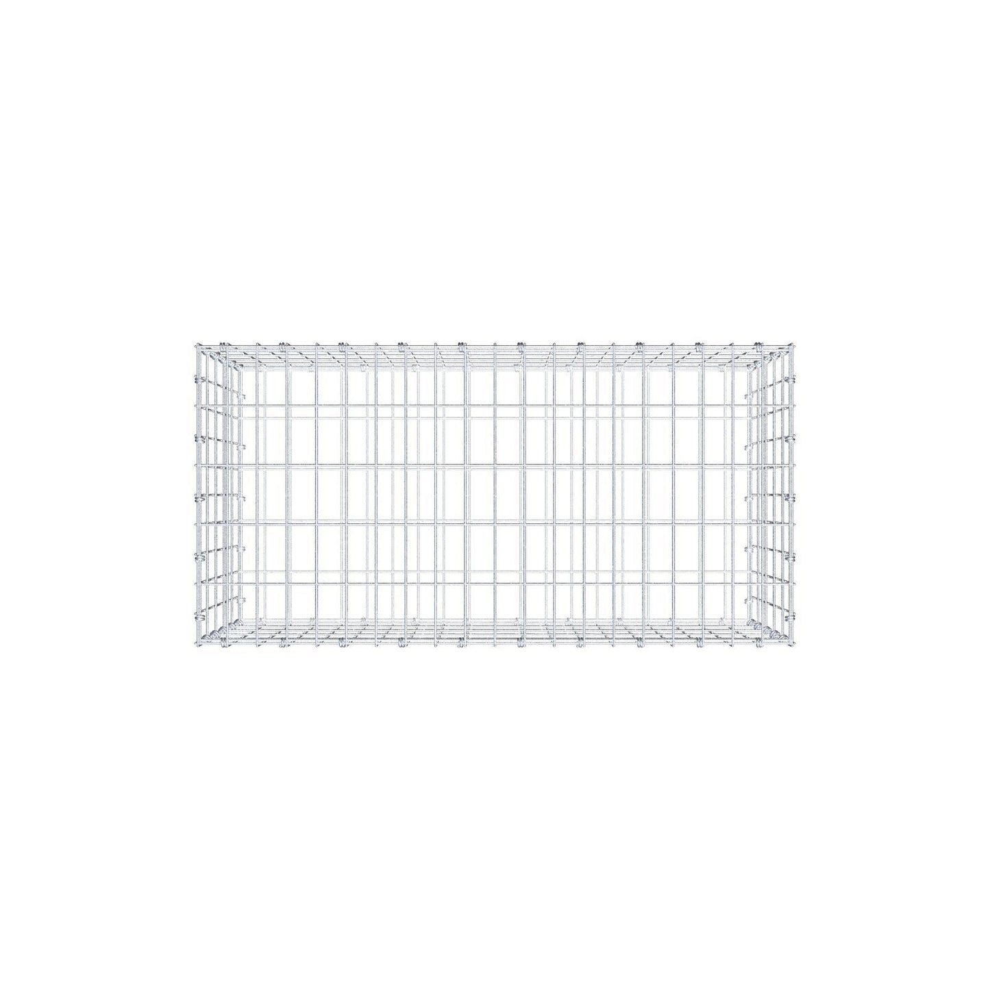 Gavión 100 cm x 50 cm x 50 cm (L x A x P), luz de malla 5 x 10 cm, anillo en espiral