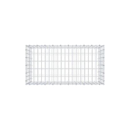 Gavión 100 cm x 50 cm x 50 cm (L x A x P), luz de malla 5 x 10 cm, anillo en espiral