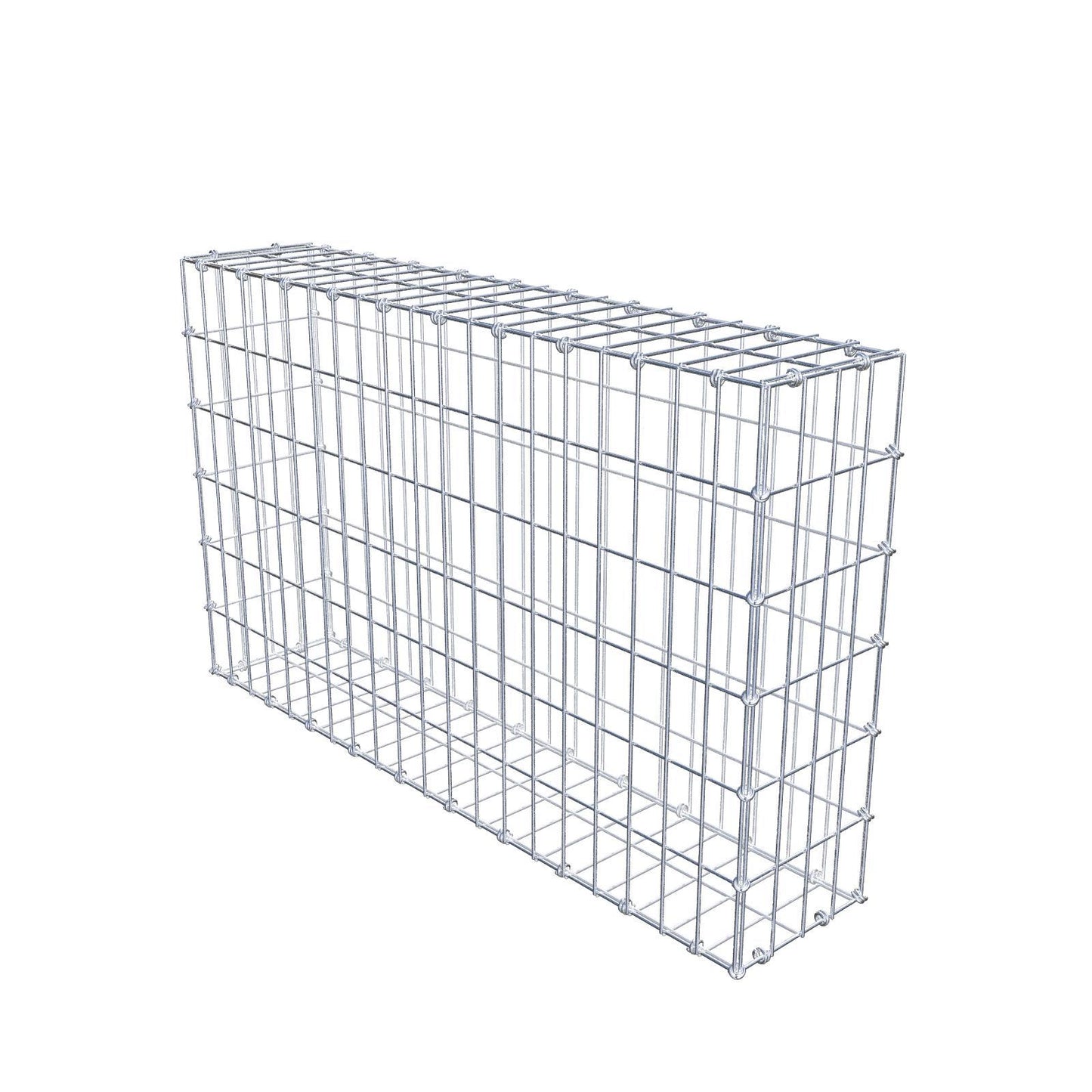 Gabion 100 cm x 60 cm x 20 cm (L x H x P), mailles 5 x 10 cm, anneau en spirale