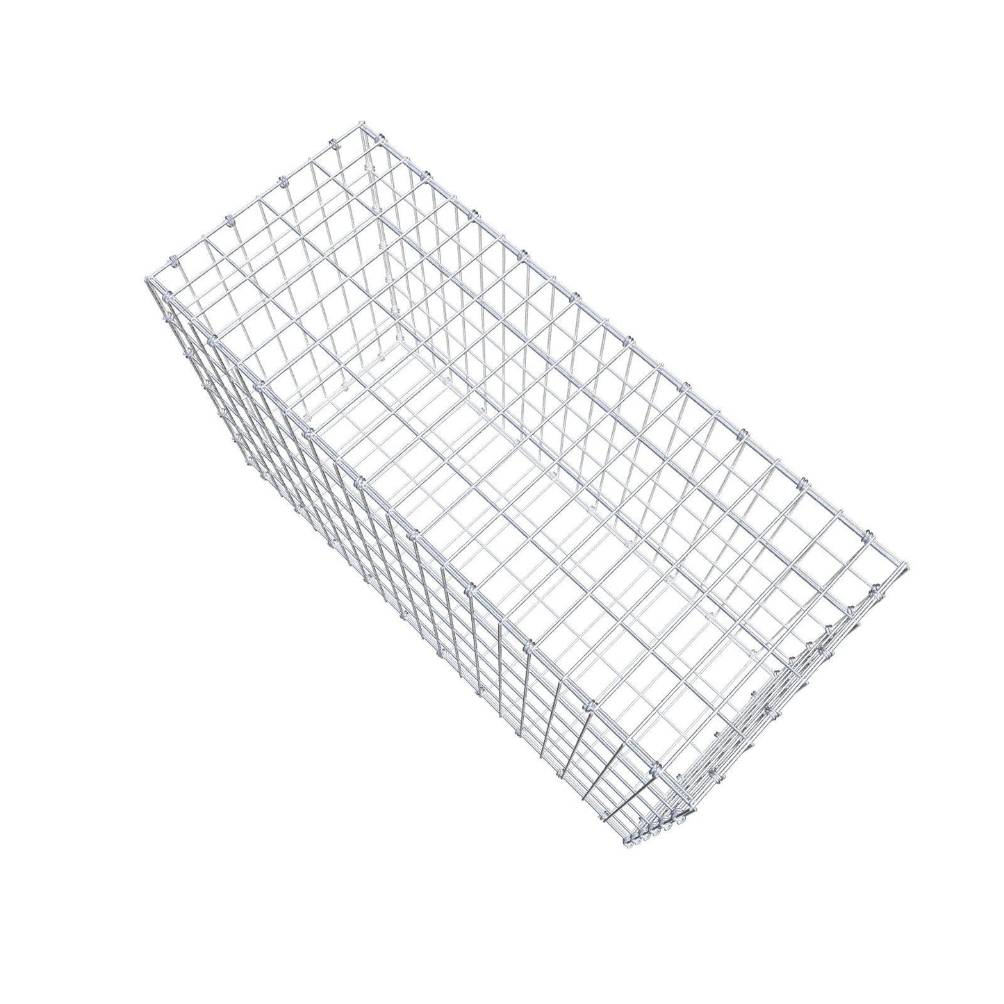 Gabion 100 cm x 60 cm x 40 cm (L x H x D), maskestørrelse 5 x 10 cm, spiralring