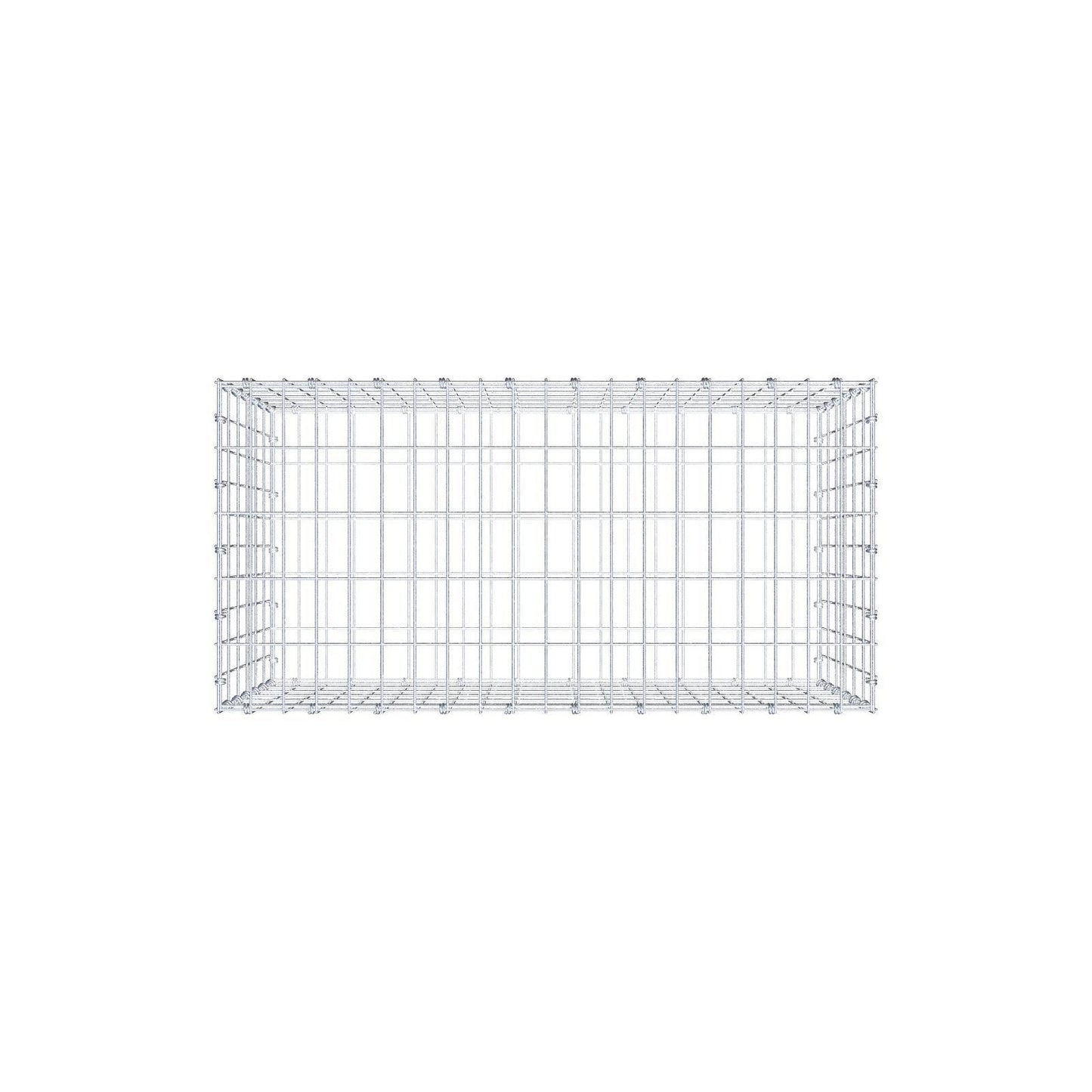 Gabione 100 cm x 60 cm x 50 cm (L x H x T), Maschenweite 5 x 10 cm, Spiralring