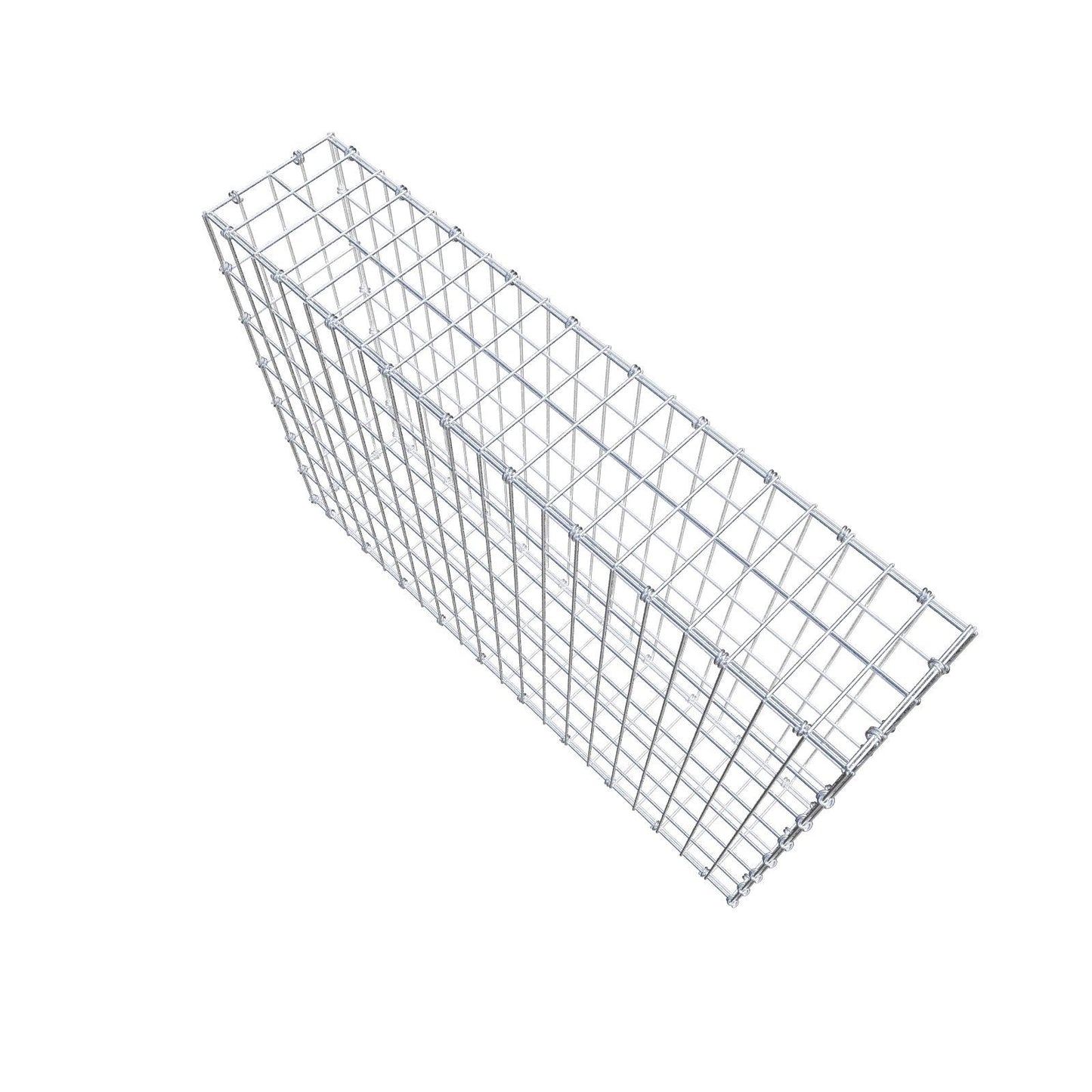 Gabion 100 cm x 70 cm x 20 cm (L x H x P), mailles 5 x 10 cm, anneau en spirale