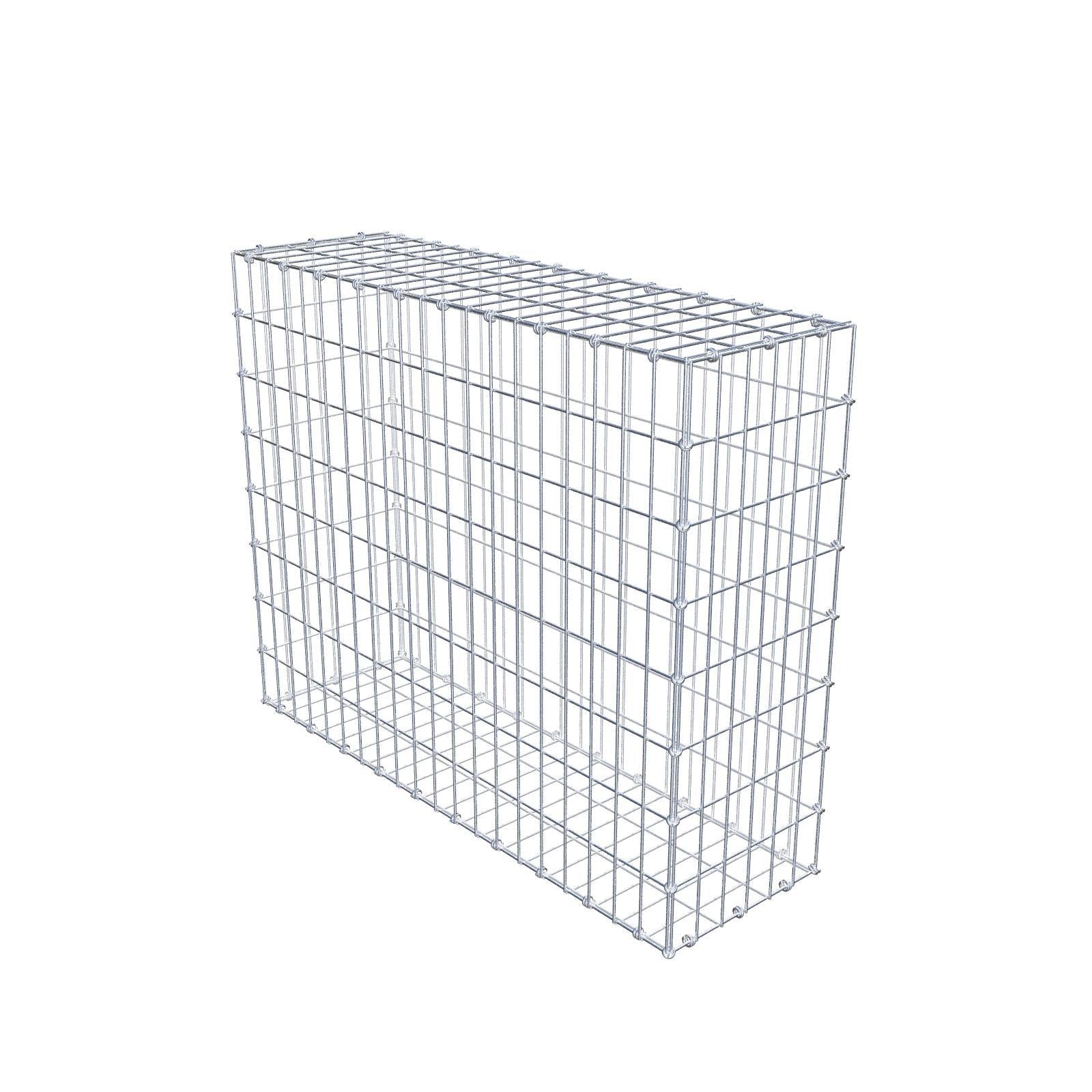 Gabion 100 cm x 80 cm x 30 cm (L x H x D), maskestørrelse 5 x 10 cm, spiralring