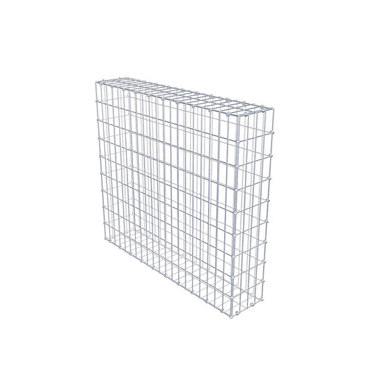 Gabion 100 cm x 90 cm x 20 cm (L x H x D), maskstorlek 5 x 10 cm, spiralring