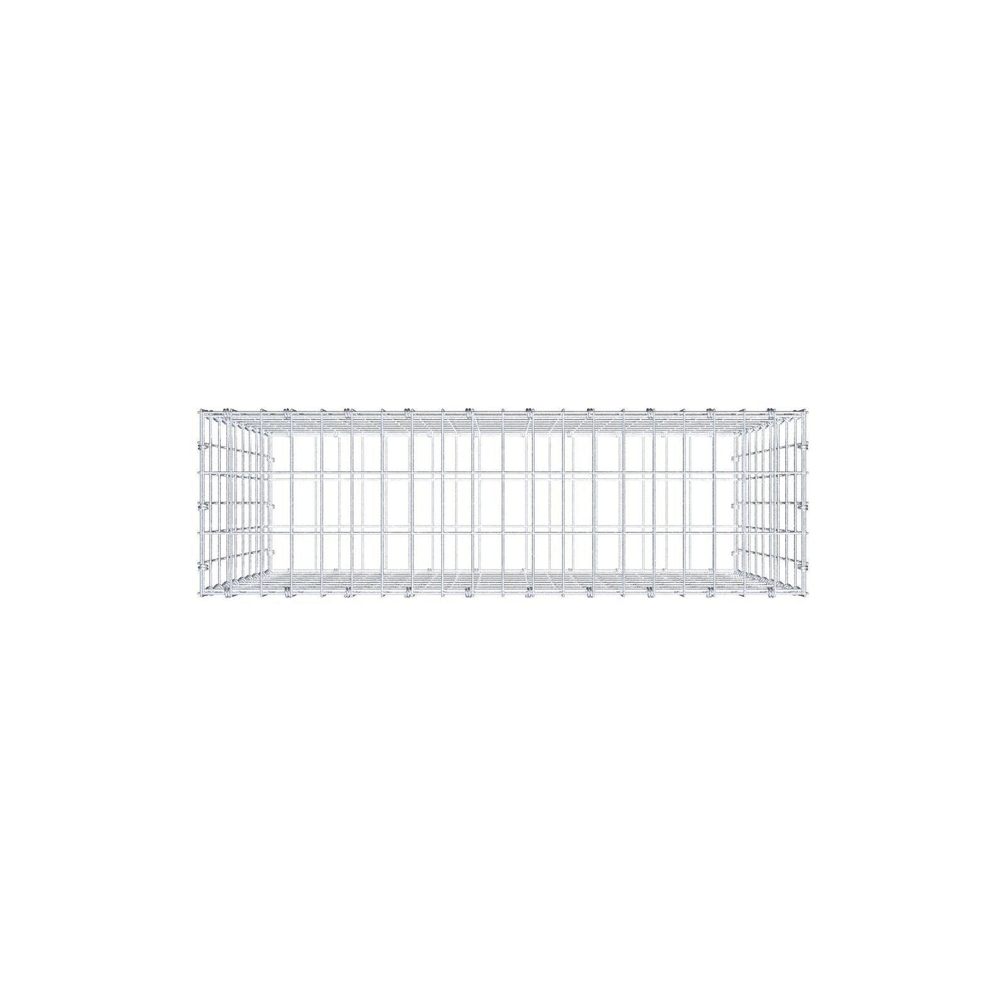 Gabion 100 cm x 90 cm x 30 cm (L x H x D), maskstorlek 5 x 10 cm, spiralring