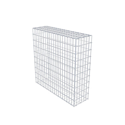 Gabion 100 cm x 100 cm x 30 cm (L x H x D), maskestørrelse 5 x 10 cm, spiralring