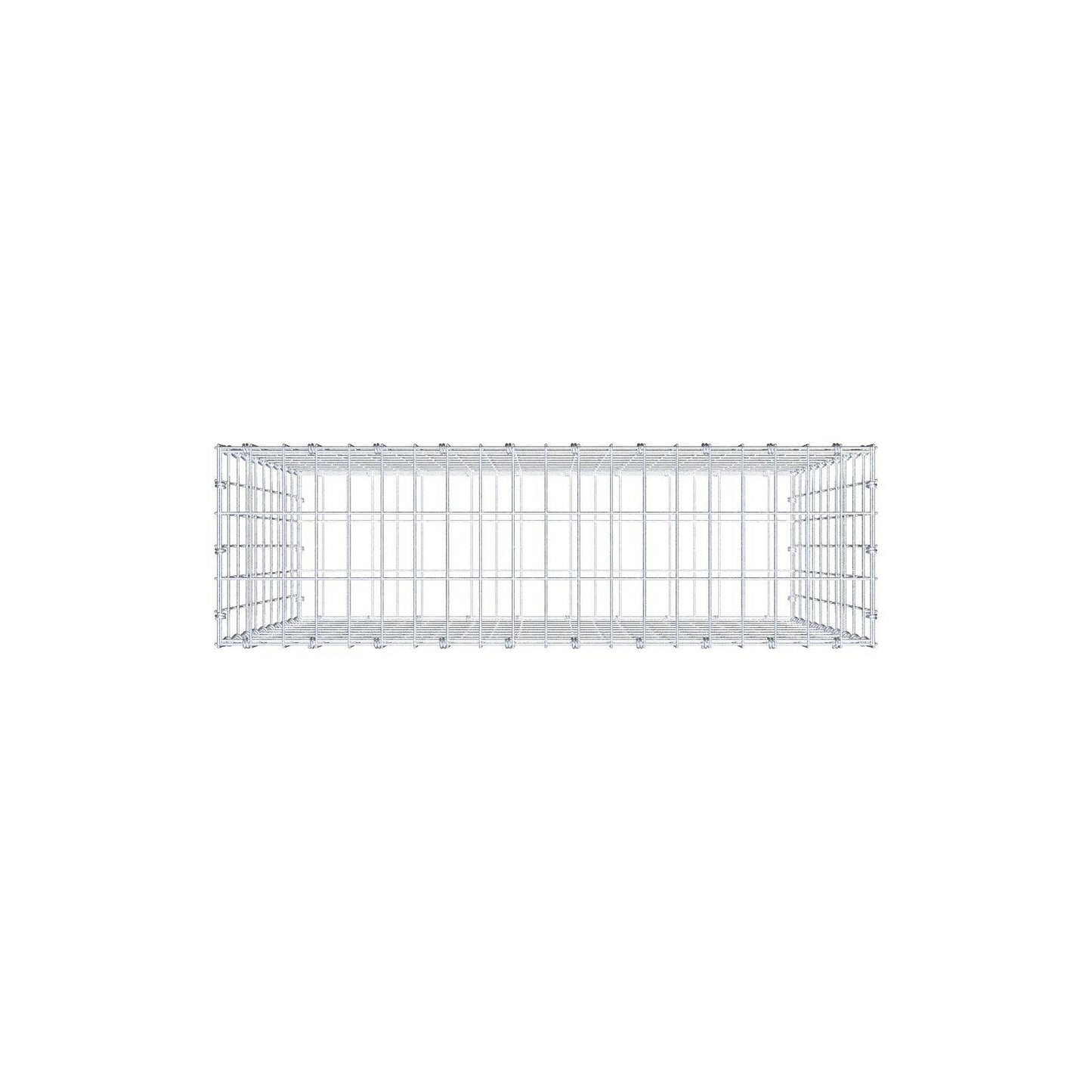 Gabion 100 cm x 100 cm x 30 cm (L x H x D), maskestørrelse 5 x 10 cm, spiralring