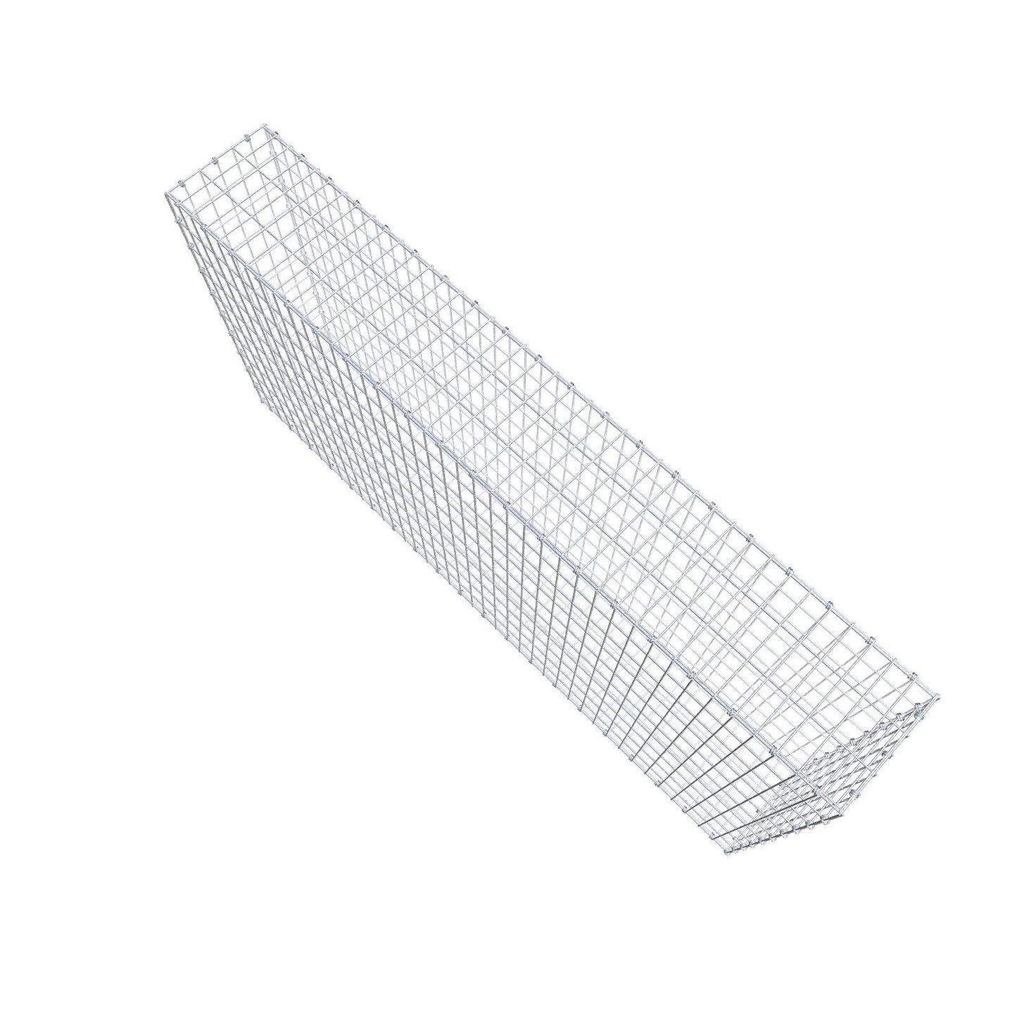 Gabione 200 cm x 100 cm x 30 cm (L x H x T), Maschenweite 5 x 10 cm, Spiralring