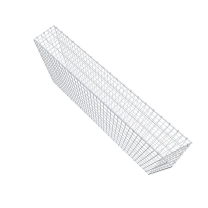 Gabione 200 cm x 100 cm x 30 cm (L x H x T), Maschenweite 5 x 10 cm, Spiralring
