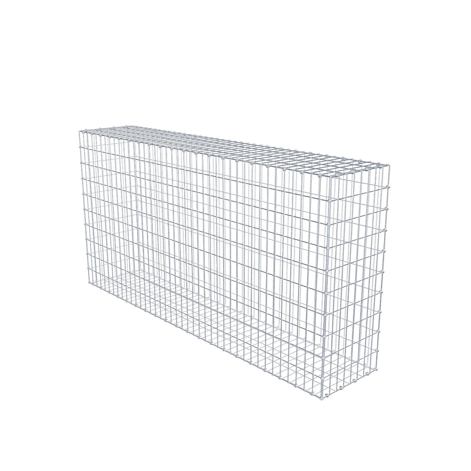 Gabion 200 cm x 100 cm x 40 cm (L x H x P), mailles 5 x 10 cm, anneau en spirale