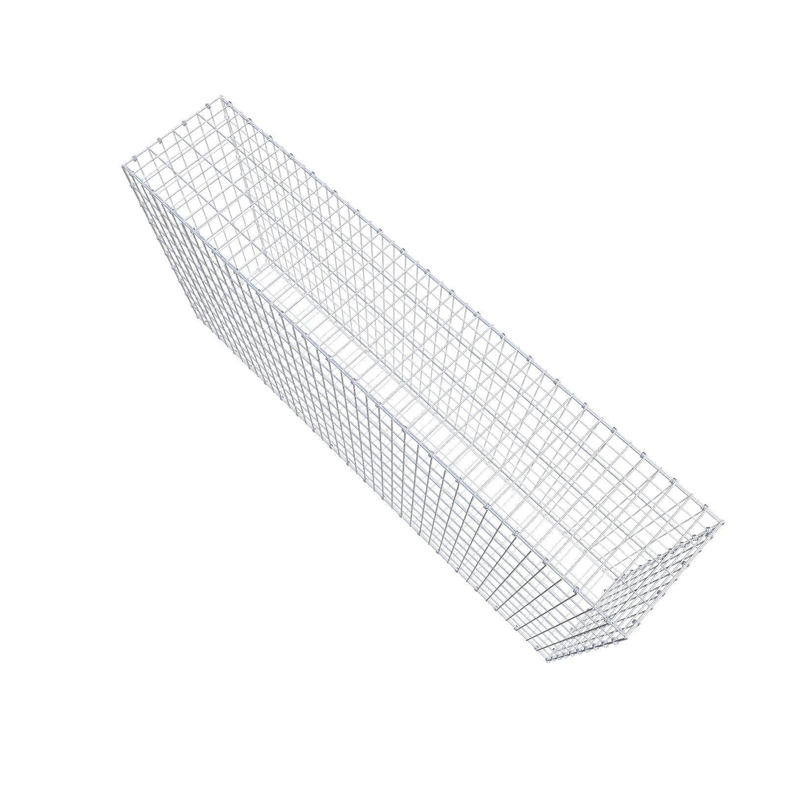 Gabion 200 cm x 100 cm x 40 cm (L x H x P), mailles 5 x 10 cm, anneau en spirale