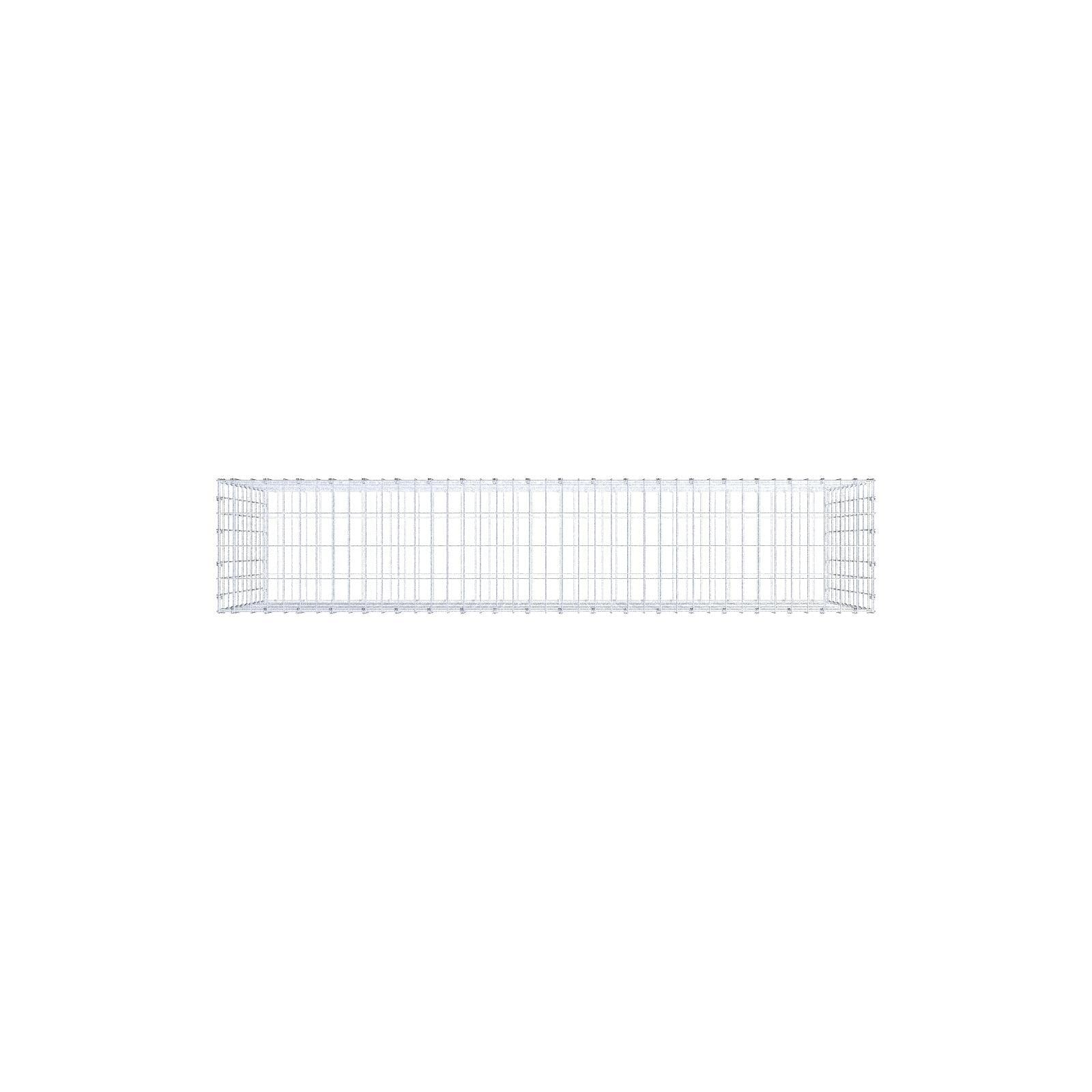 Gabion 200 cm x 100 cm x 40 cm (L x H x P), mailles 5 x 10 cm, anneau en spirale