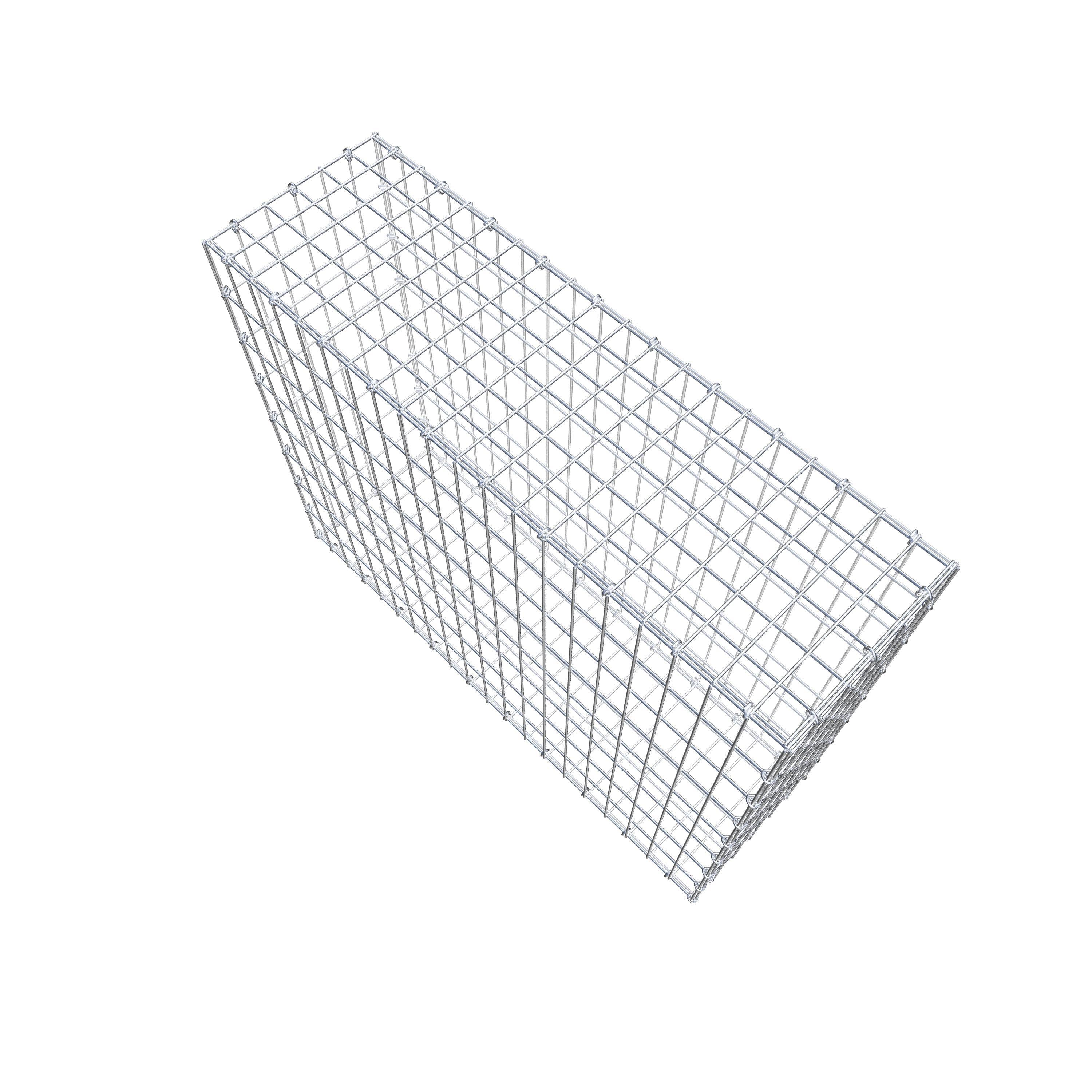 Gabion 100 cm x 80 cm x 30 cm (L x H x P), mailles 5 cm x 10 cm, anneau en C