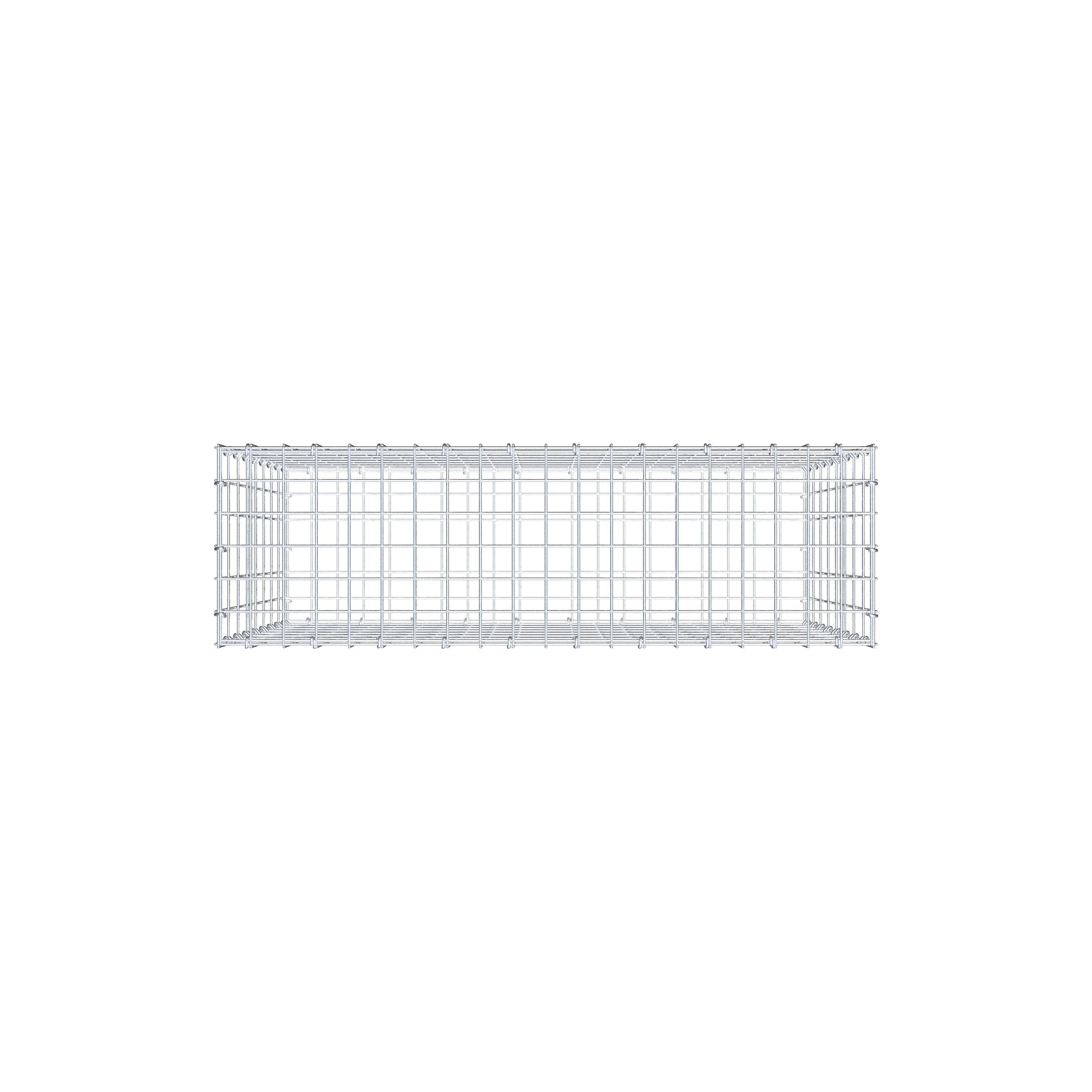 Gabion 100 cm x 80 cm x 30 cm (L x H x P), maille 5 cm x 10 cm, anneau en C