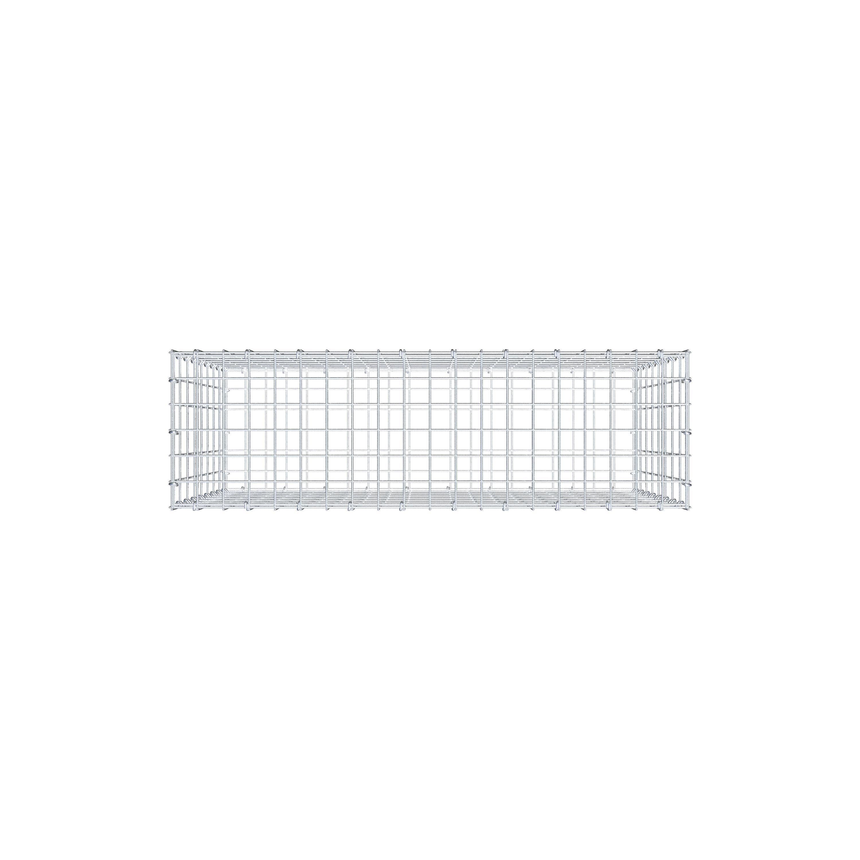 Gabion 100 cm x 80 cm x 30 cm (L x H x P), mailles 5 cm x 10 cm, anneau en C