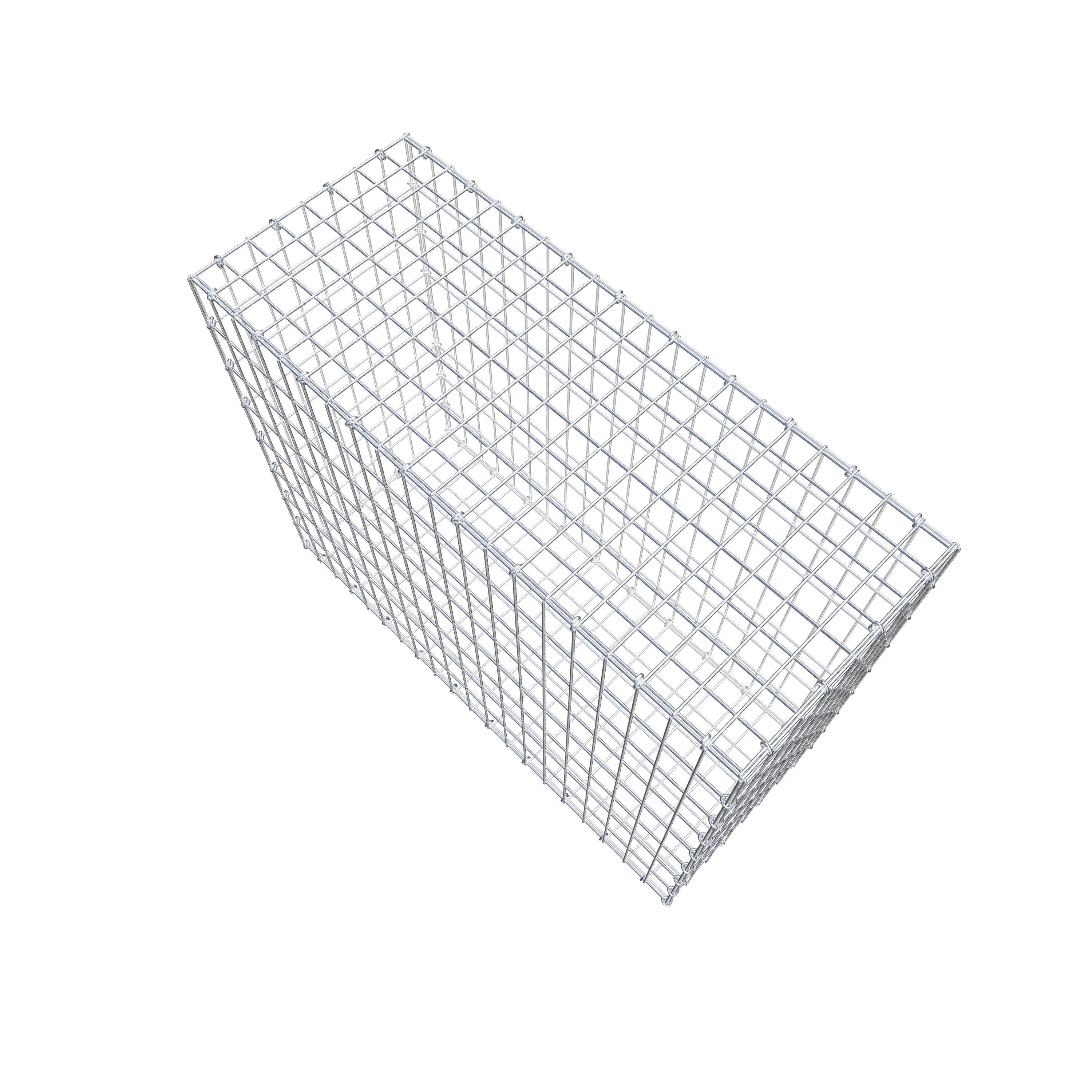 Gabion 100 cm x 80 cm x 40 cm (L x H x P), maillage 5 cm x 10 cm, anneau en C